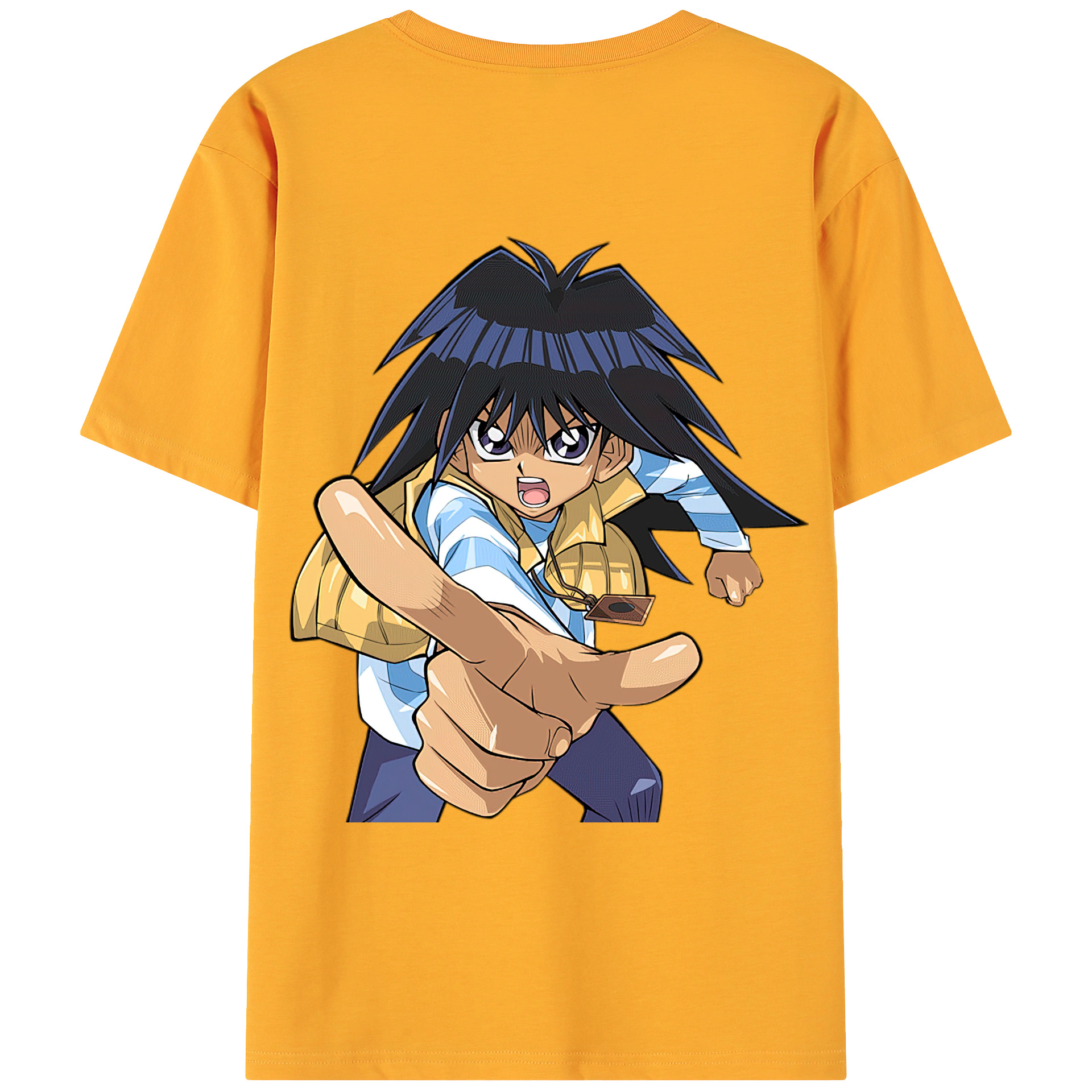 （画像用） 遊☆戯☆王 Yu-Gi-Oh! 綿100％ メンズ半袖Tシャツ（バックプリント） 通気性