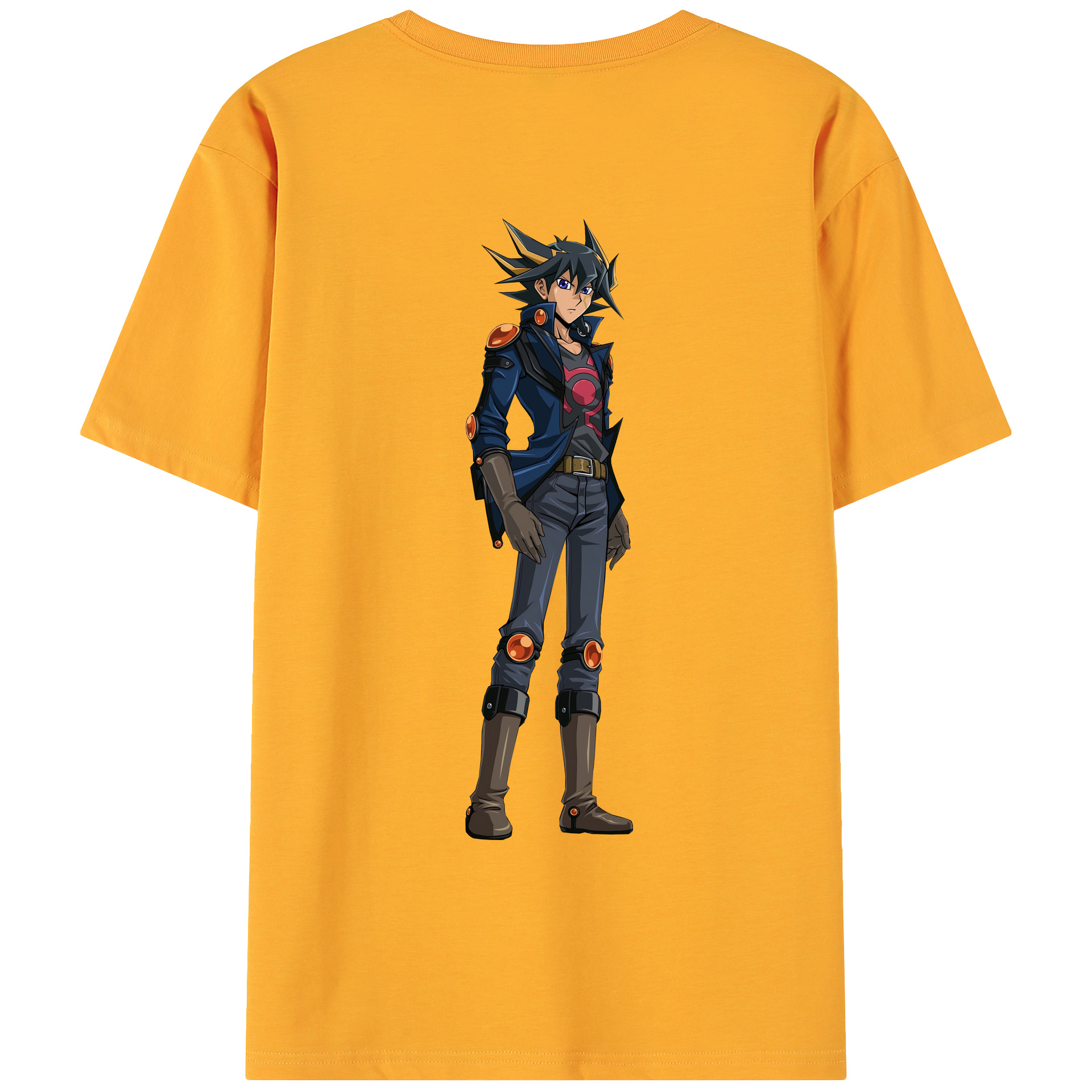 （画像用） 遊☆戯☆王 Yu-Gi-Oh! 綿100％ メンズ半袖Tシャツ（バックプリント） 通気性