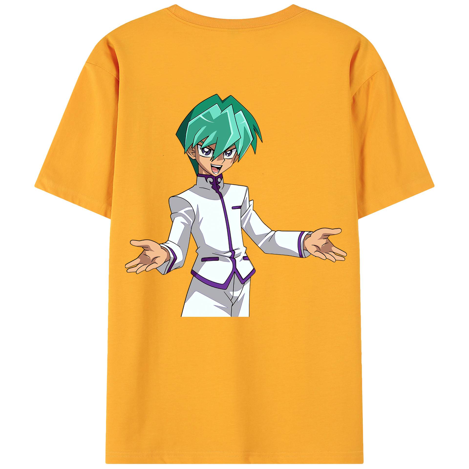 （画像用） 遊☆戯☆王 Yu-Gi-Oh! 綿100％ メンズ半袖Tシャツ（バックプリント） 通気性
