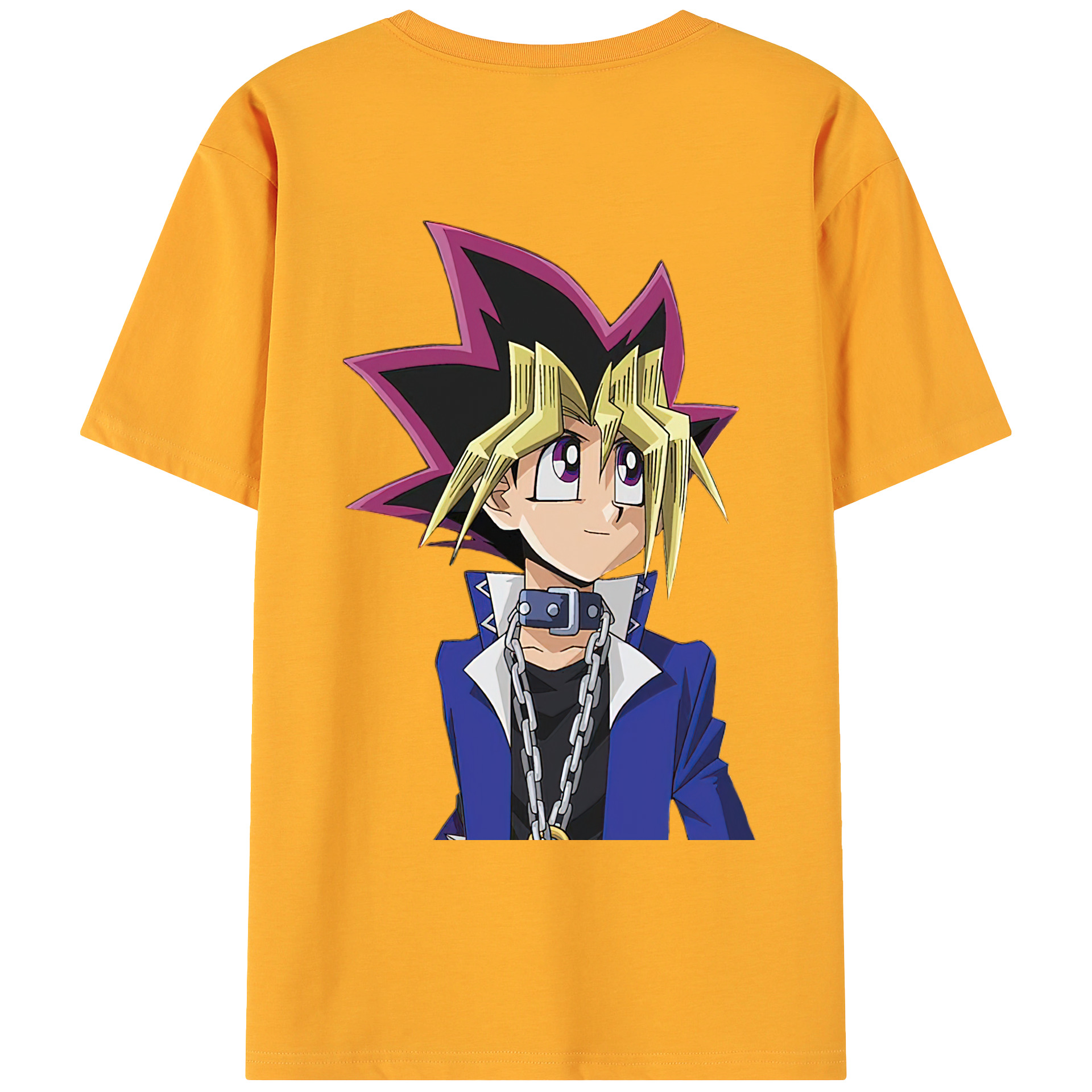 （画像用） 遊☆戯☆王 Yu-Gi-Oh! 綿100％ メンズ半袖Tシャツ（バックプリント） 通気性