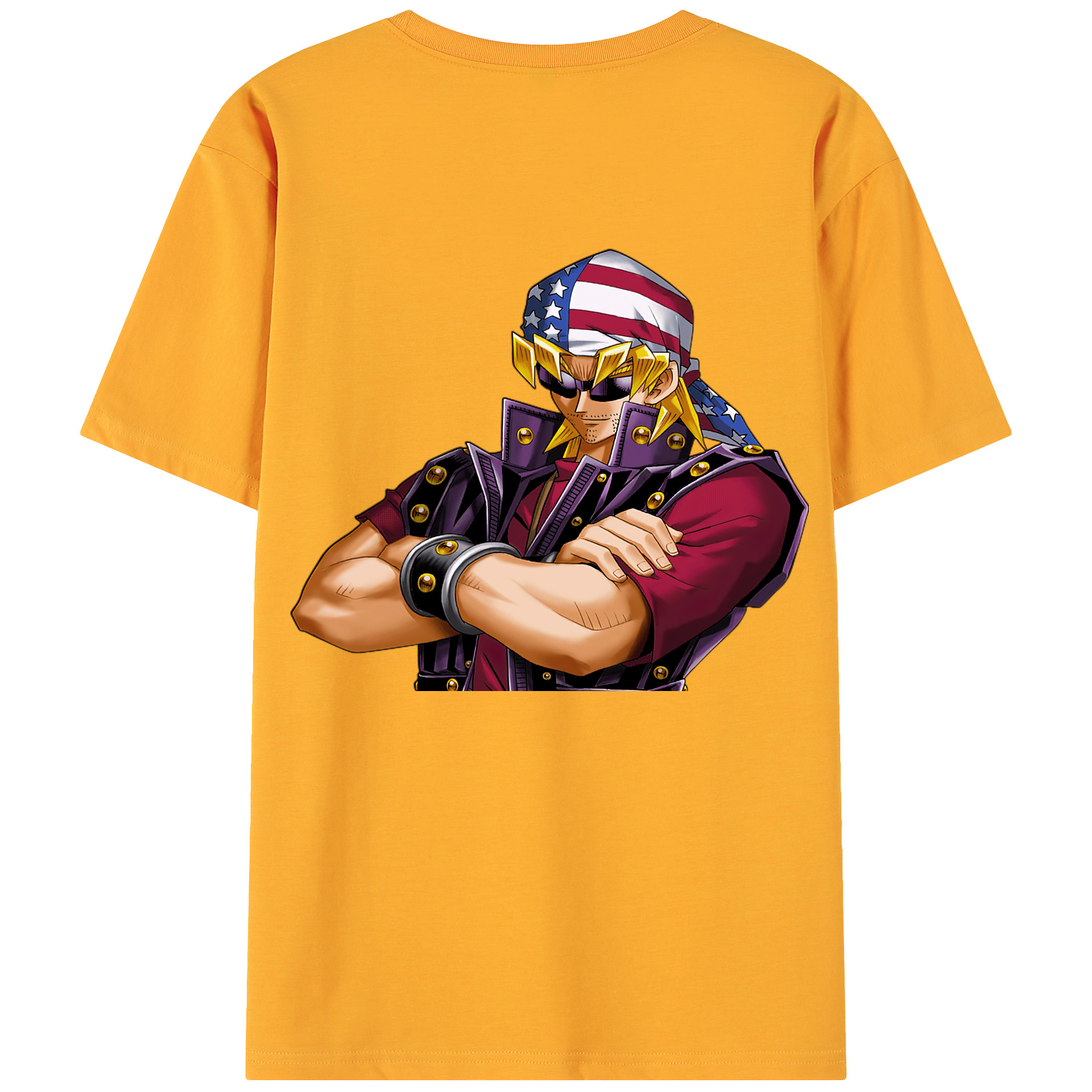 （画像用） 遊☆戯☆王 Yu-Gi-Oh! 綿100％ メンズ半袖Tシャツ（バックプリント） 通気性