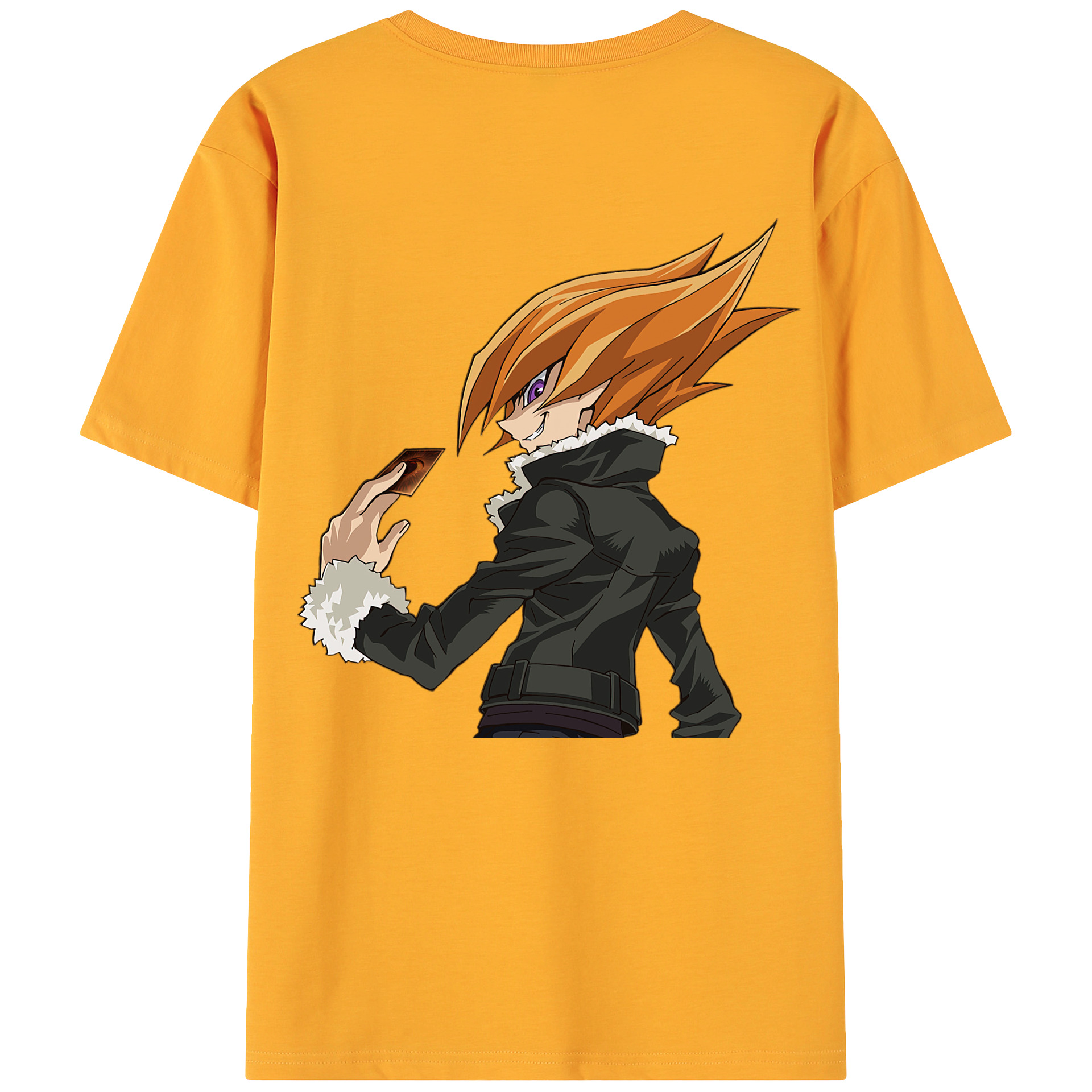 （画像用） 遊☆戯☆王 Yu-Gi-Oh! 綿100％ メンズ半袖Tシャツ（バックプリント） 通気性