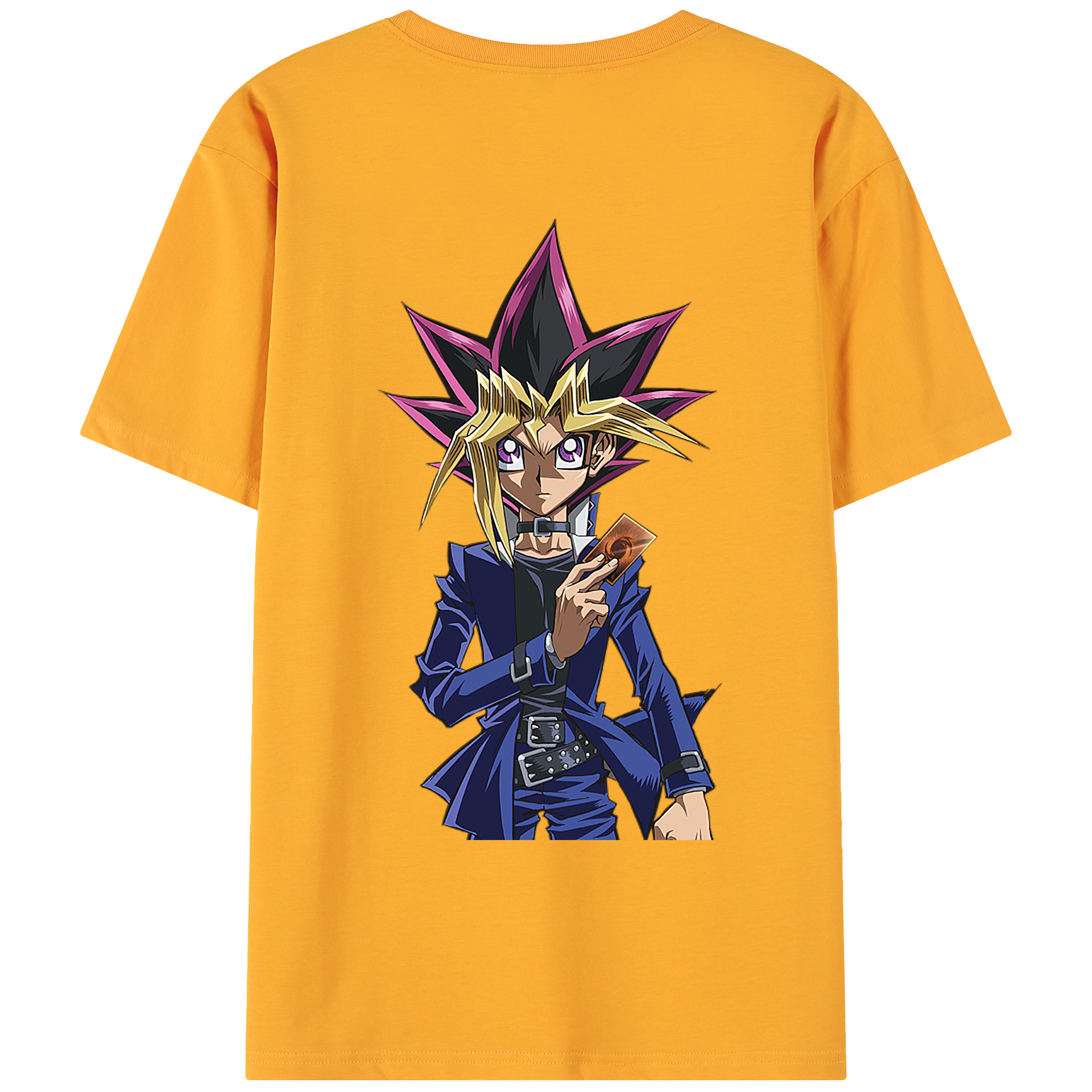 （画像用） 遊☆戯☆王 Yu-Gi-Oh! 綿100％ メンズ半袖Tシャツ（バックプリント） 通気性
