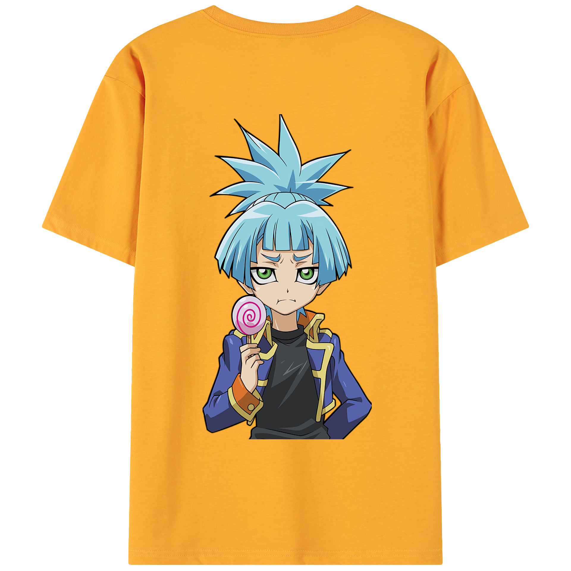 （画像用） 遊☆戯☆王 Yu-Gi-Oh! 綿100％ メンズ半袖Tシャツ（バックプリント） 通気性