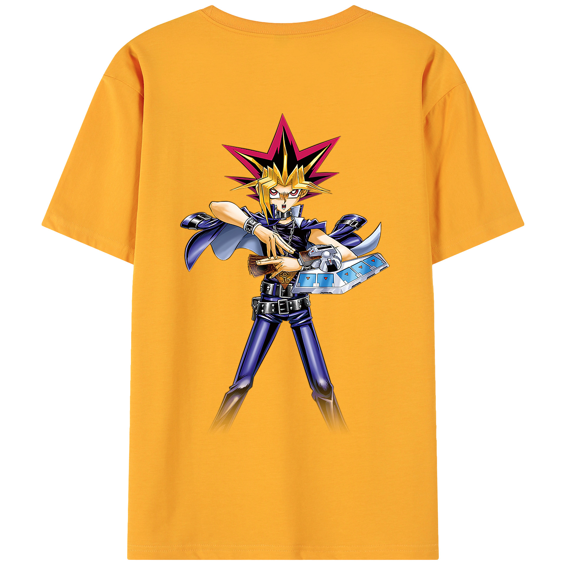 （画像用） 遊☆戯☆王 Yu-Gi-Oh! 綿100％ メンズ半袖Tシャツ（バックプリント） 通気性