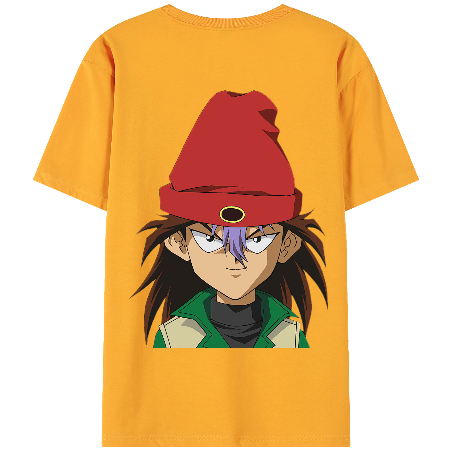 （画像用） 遊☆戯☆王 Yu-Gi-Oh! 綿100％ メンズ半袖Tシャツ（バックプリント） 通気性