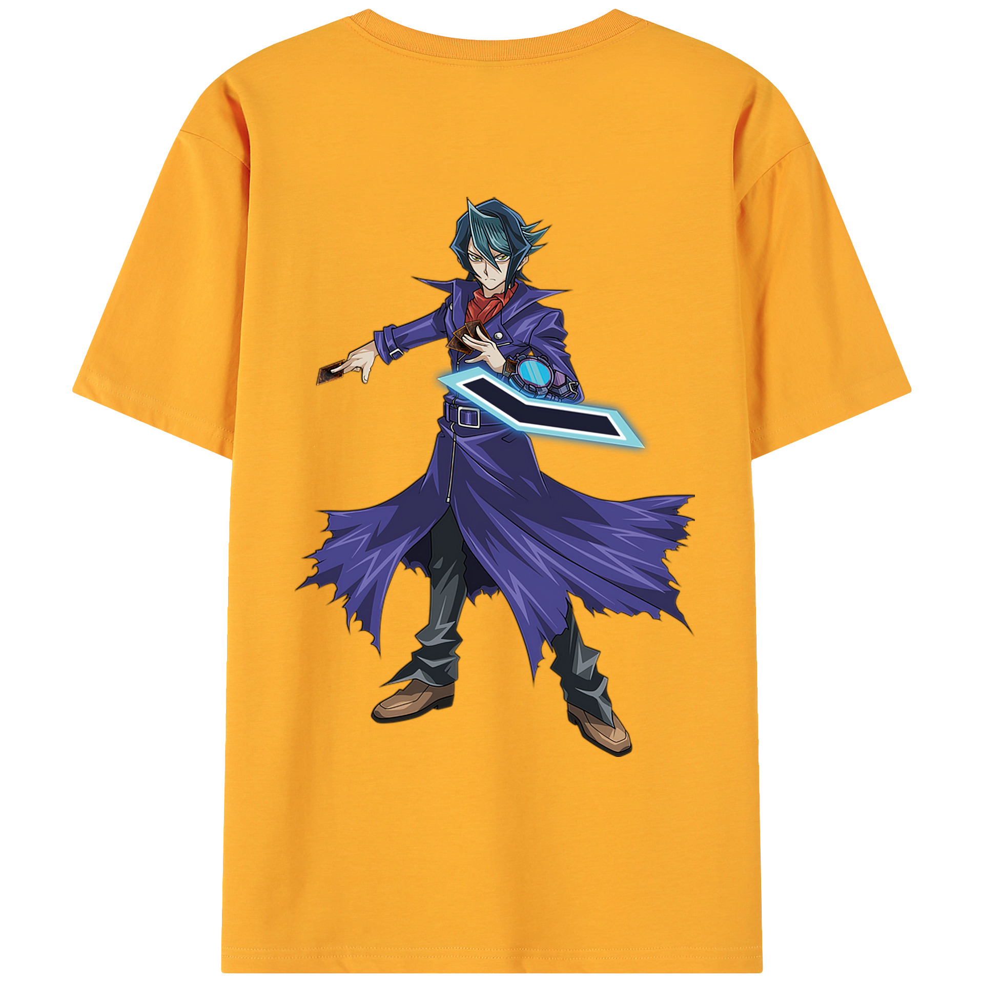 （画像用） 遊☆戯☆王 Yu-Gi-Oh! 綿100％ メンズ半袖Tシャツ（バックプリント） 通気性