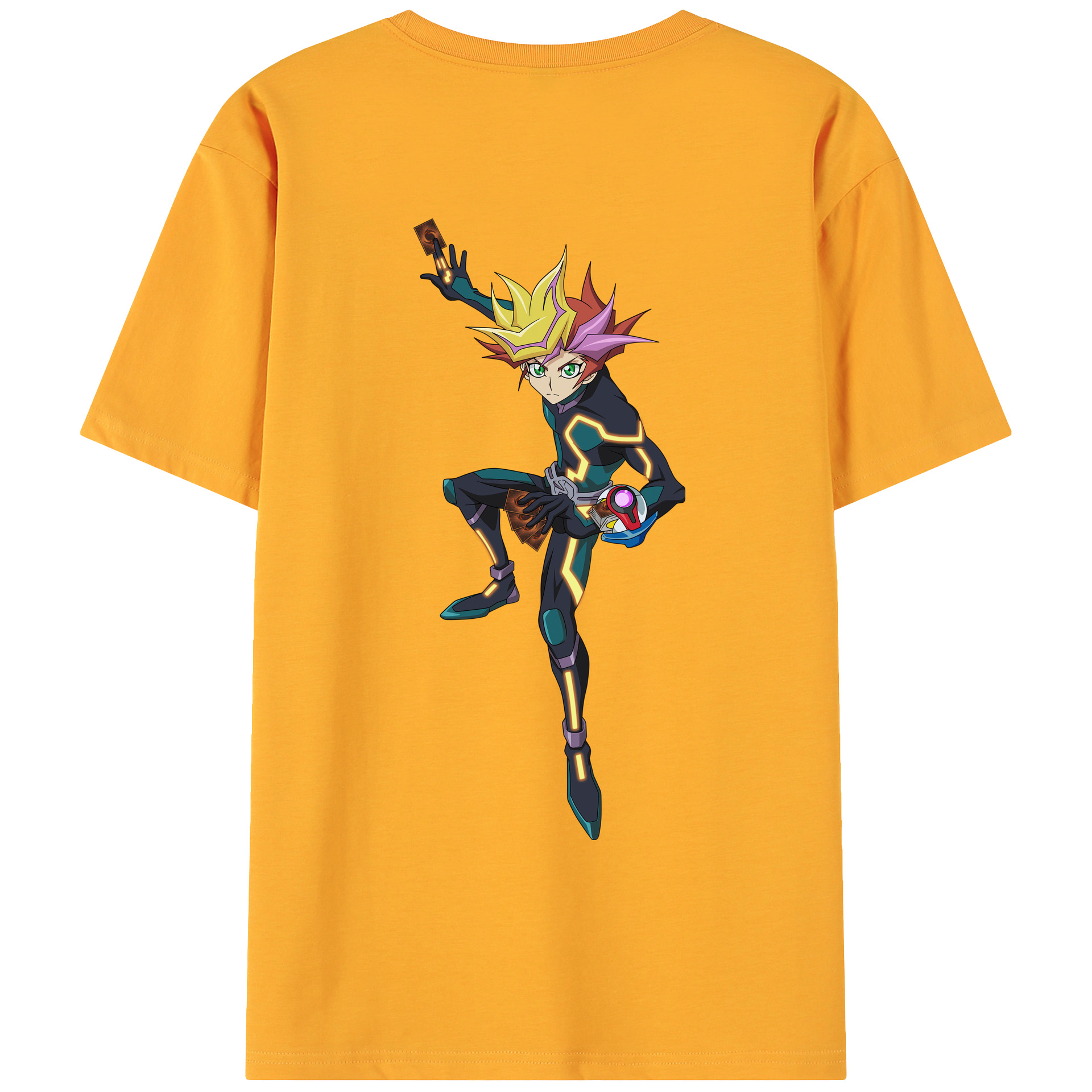 （画像用） 遊☆戯☆王 Yu-Gi-Oh! 綿100％ メンズ半袖Tシャツ（バックプリント） 通気性