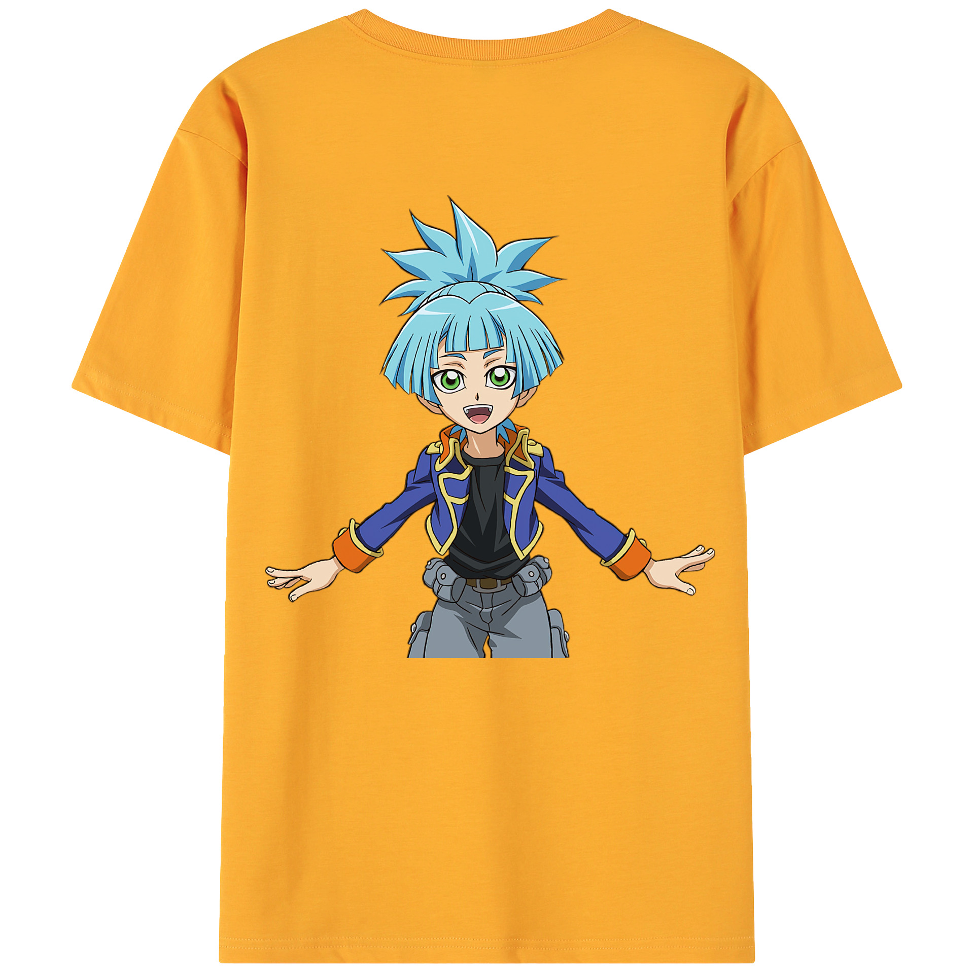 （画像用） 遊☆戯☆王 Yu-Gi-Oh! 綿100％ メンズ半袖Tシャツ（バックプリント） 通気性