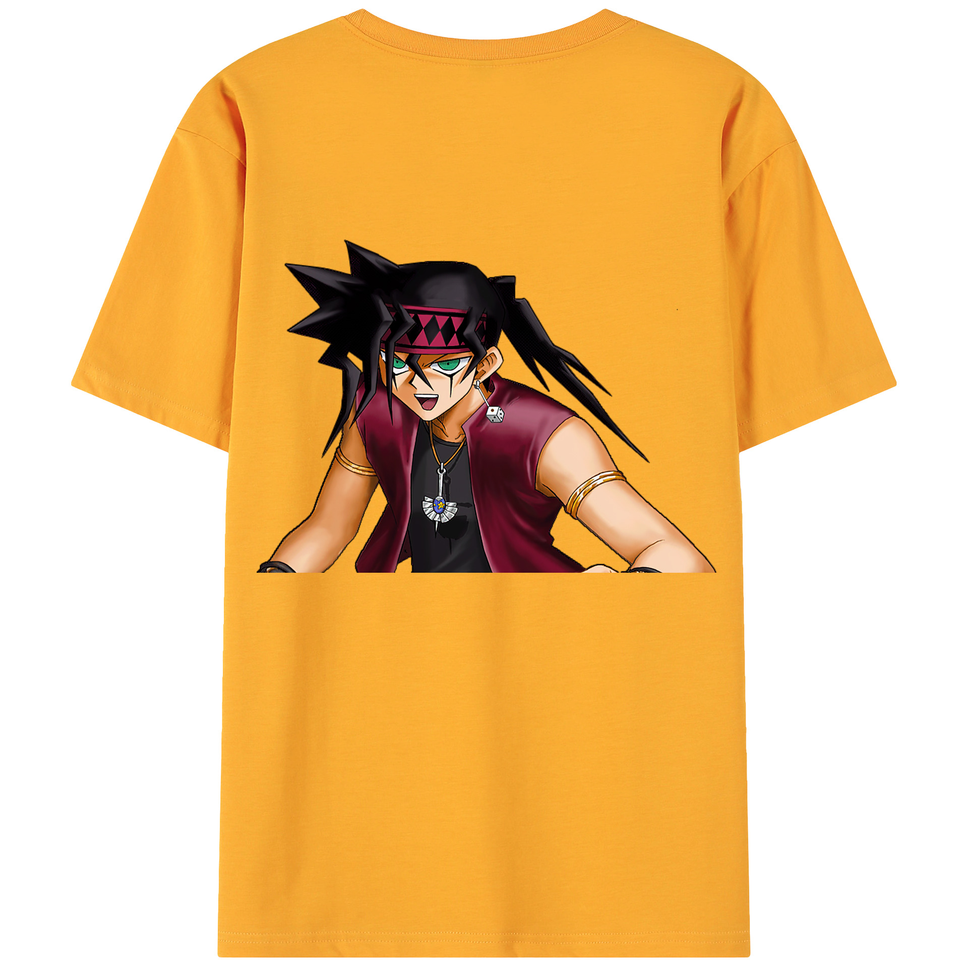 （画像用） 遊☆戯☆王 Yu-Gi-Oh! 綿100％ メンズ半袖Tシャツ（バックプリント） 通気性