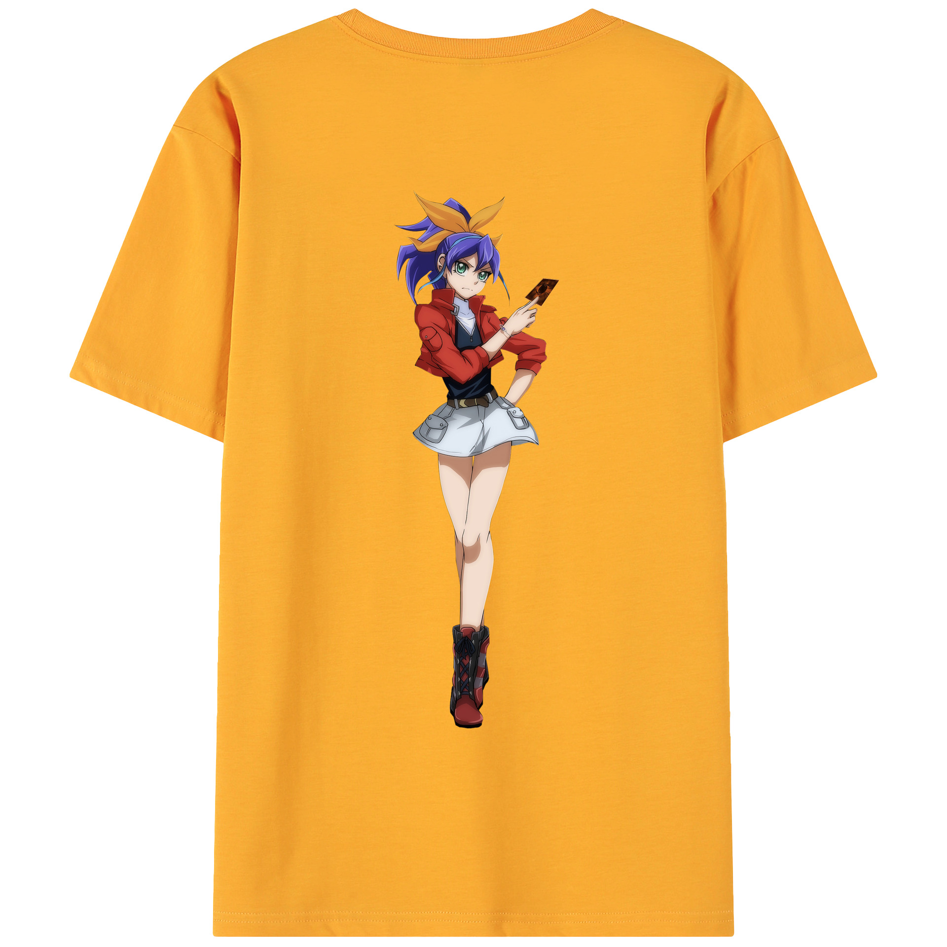 （画像用） 遊☆戯☆王 Yu-Gi-Oh! 綿100％ メンズ半袖Tシャツ（バックプリント） 通気性
