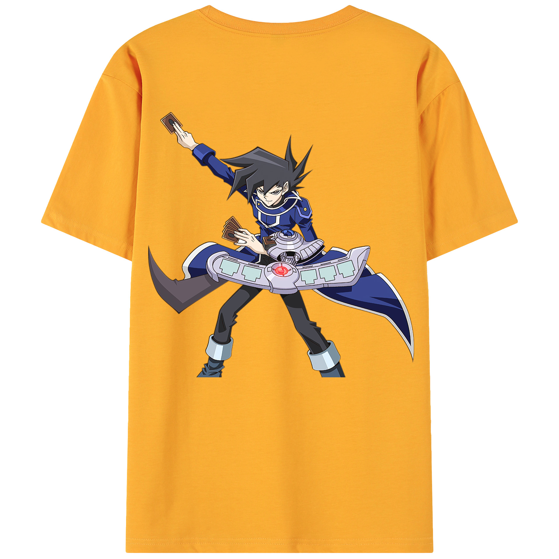（画像用） 遊☆戯☆王 Yu-Gi-Oh! 綿100％ メンズ半袖Tシャツ（バックプリント） 通気性