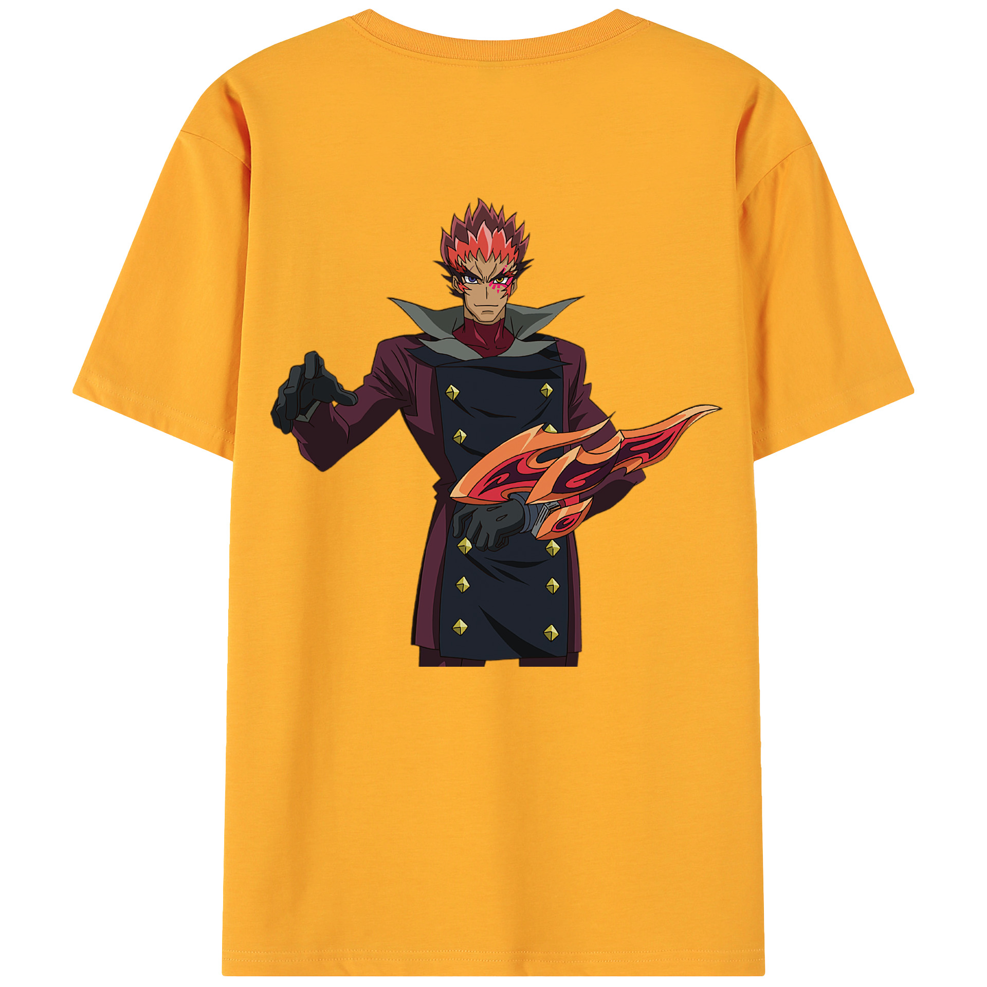 （画像用） 遊☆戯☆王 Yu-Gi-Oh! 綿100％ メンズ半袖Tシャツ（バックプリント） 通気性
