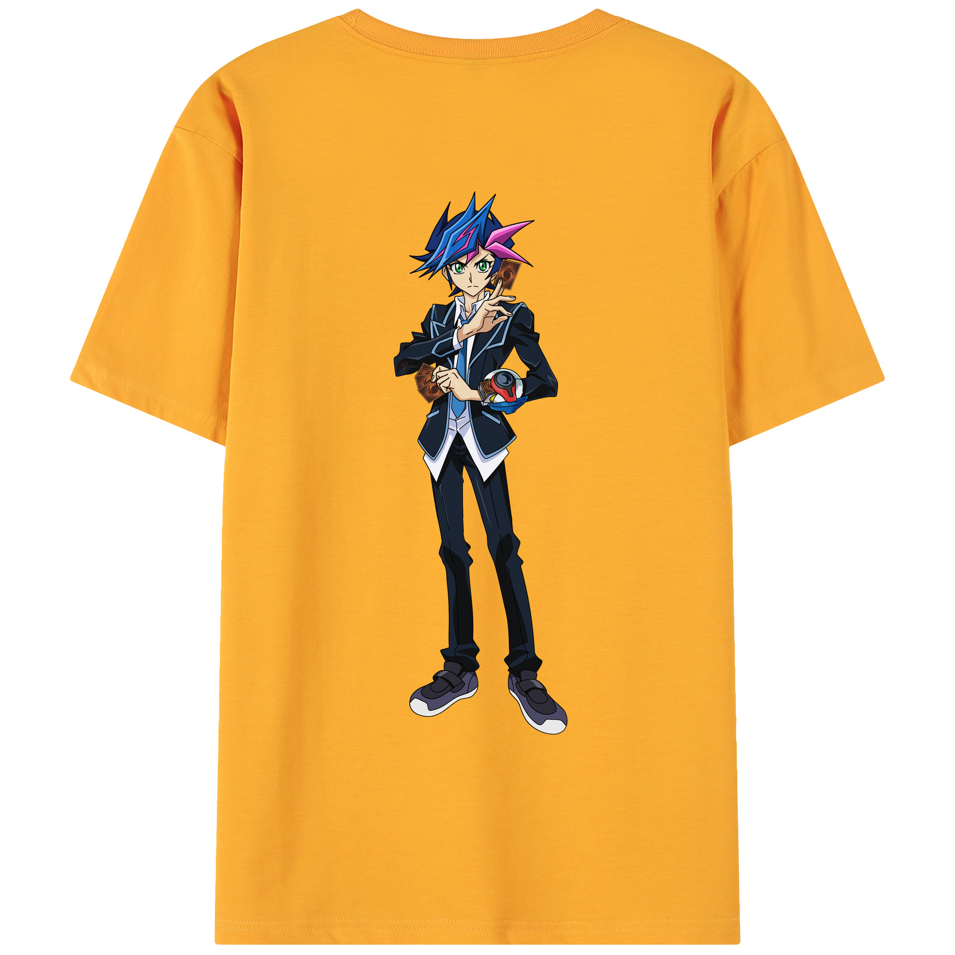 （画像用） 遊☆戯☆王 Yu-Gi-Oh! 綿100％ メンズ半袖Tシャツ（バックプリント） 通気性