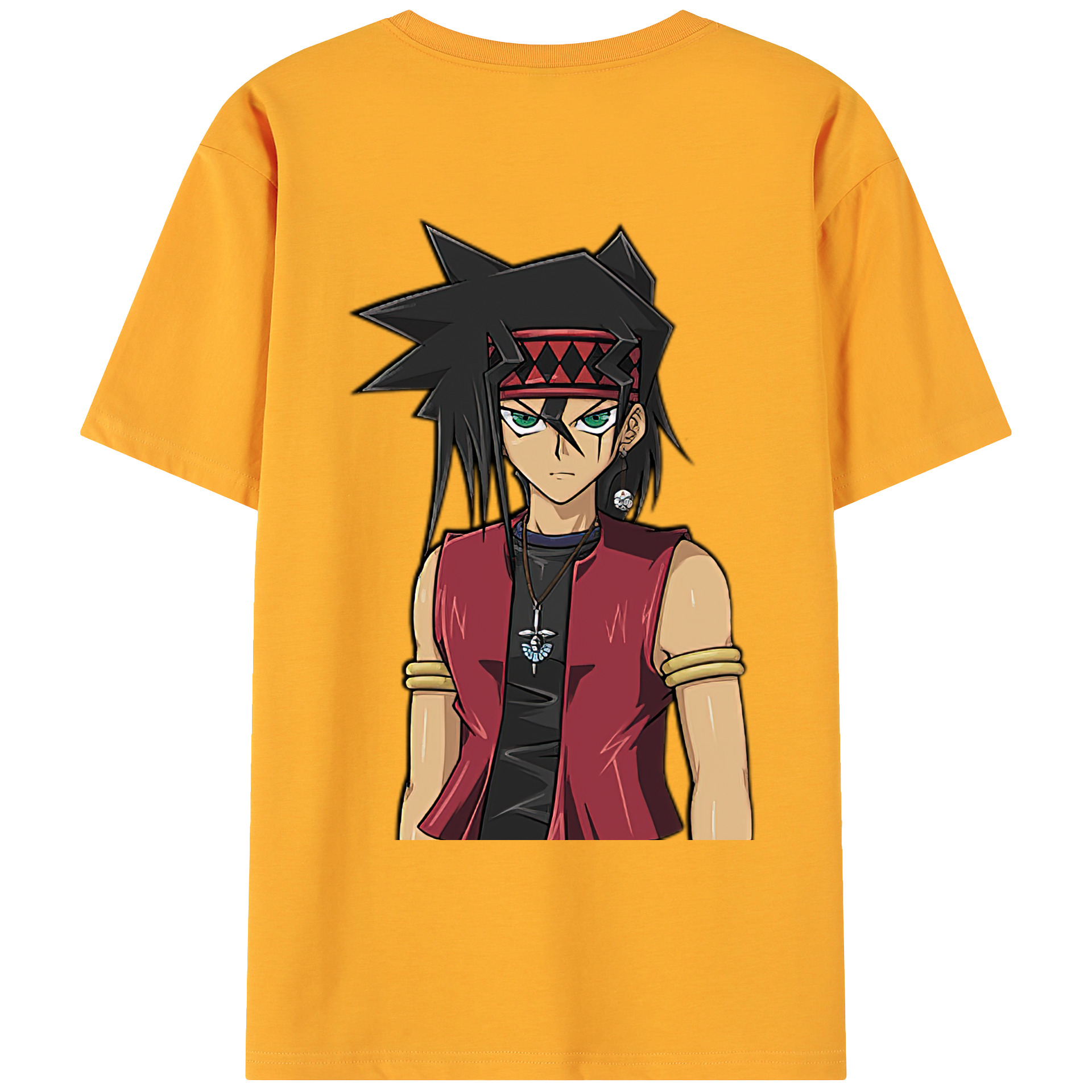 （画像用） 遊☆戯☆王 Yu-Gi-Oh! 綿100％ メンズ半袖Tシャツ（バックプリント） 通気性