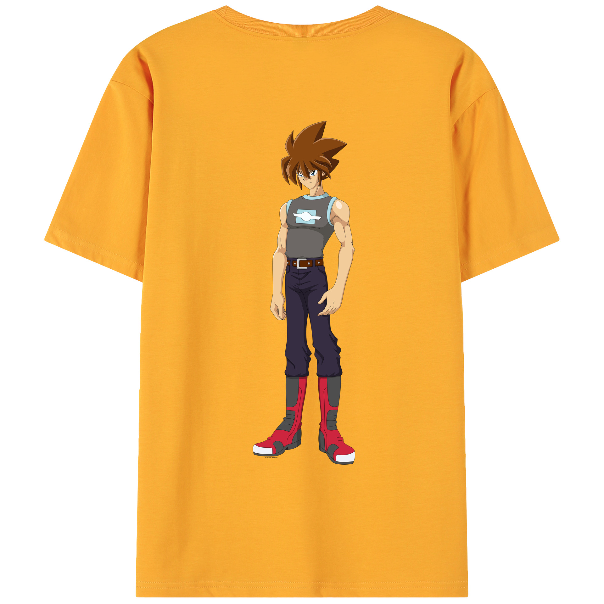 （画像用） 遊☆戯☆王 Yu-Gi-Oh! 綿100％ メンズ半袖Tシャツ（バックプリント） 通気性