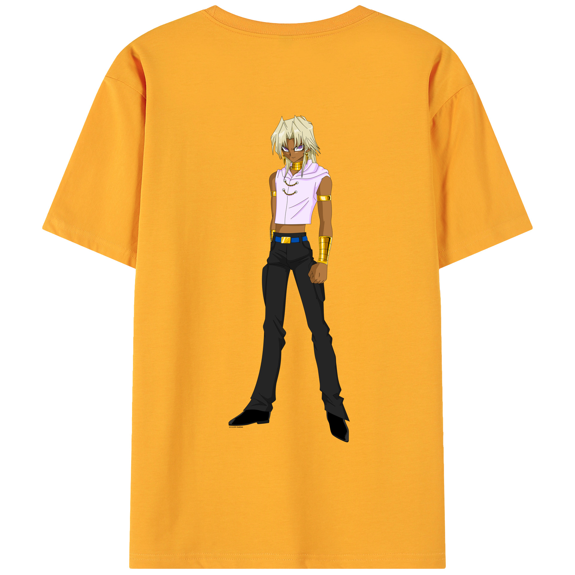 （画像用） 遊☆戯☆王 Yu-Gi-Oh! 綿100％ メンズ半袖Tシャツ（バックプリント） 通気性