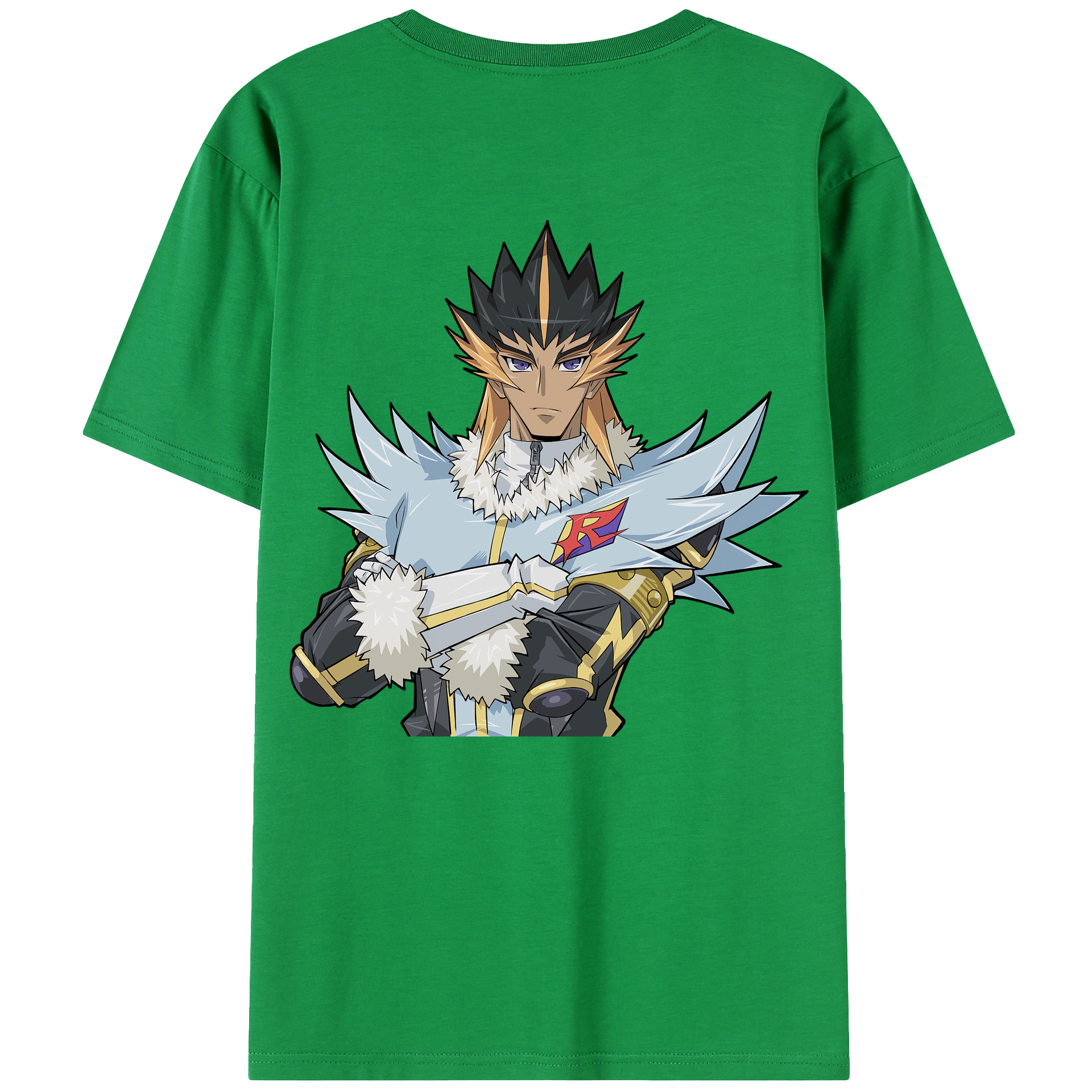 （画像用） 遊☆戯☆王 Yu-Gi-Oh! 綿100％ メンズ半袖Tシャツ（バックプリント） 通気性