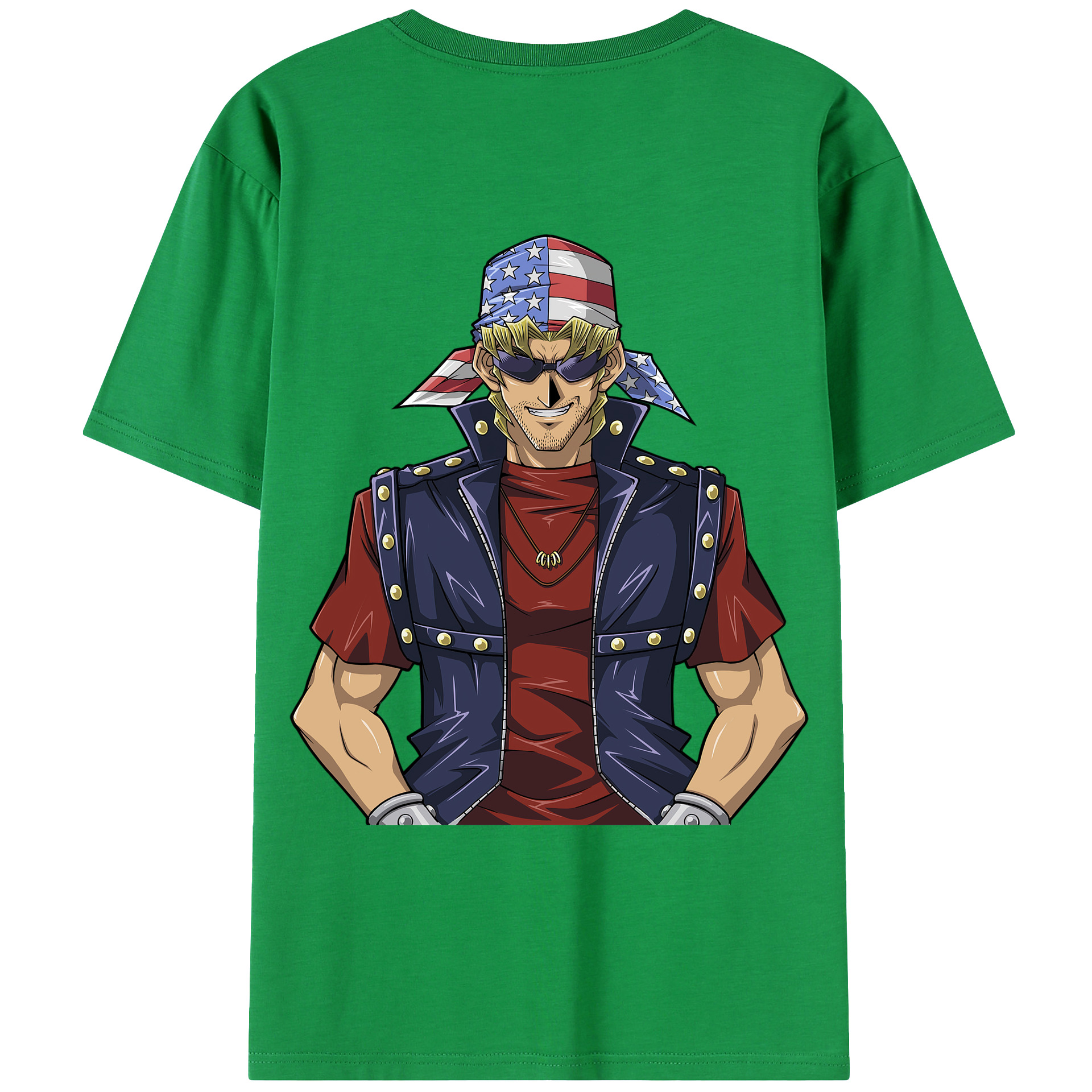（画像用） 遊☆戯☆王 Yu-Gi-Oh! 綿100％ メンズ半袖Tシャツ（バックプリント） 通気性