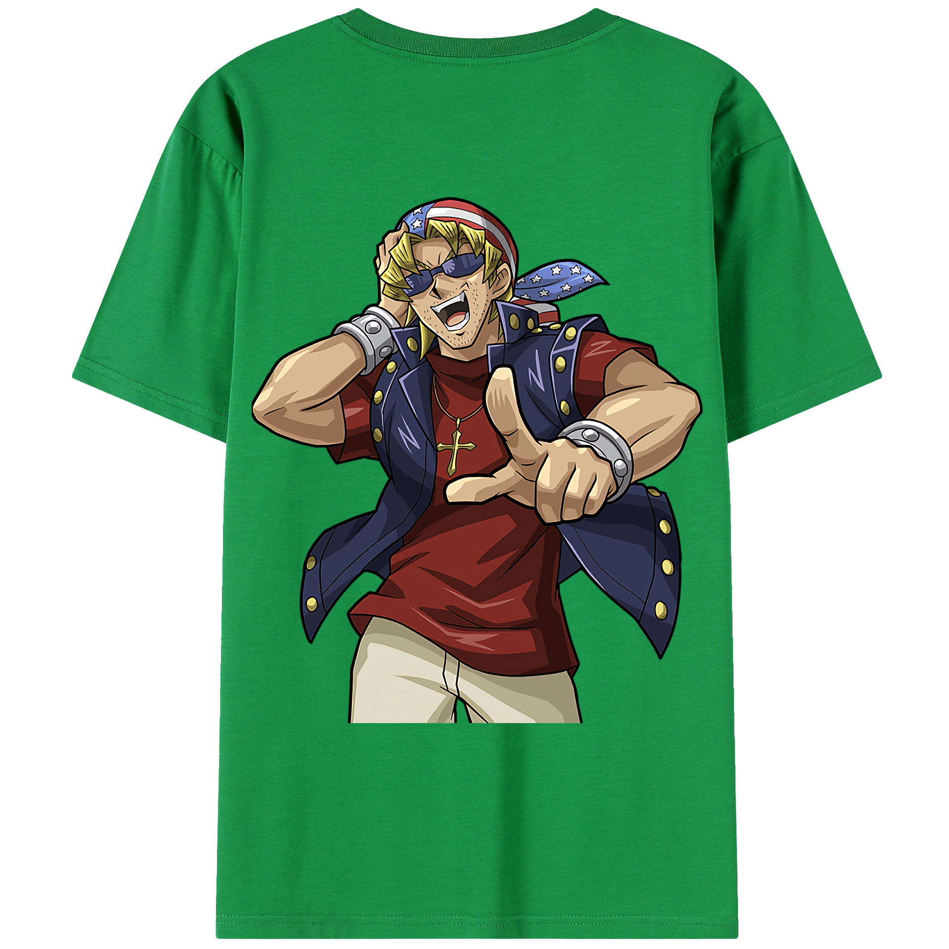 （画像用） 遊☆戯☆王 Yu-Gi-Oh! 綿100％ メンズ半袖Tシャツ（バックプリント） 通気性