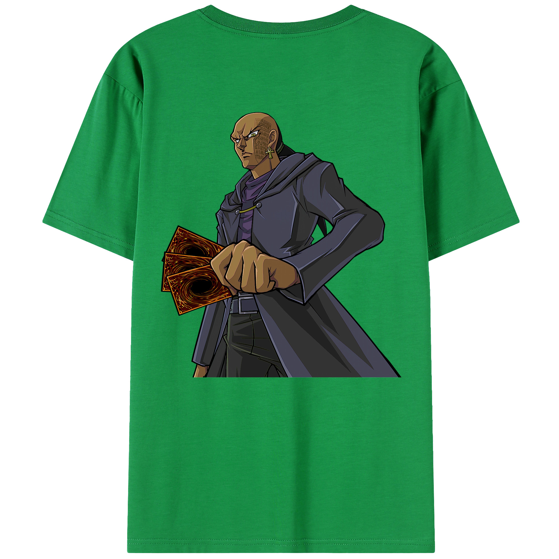 （画像用） 遊☆戯☆王 Yu-Gi-Oh! 綿100％ メンズ半袖Tシャツ（バックプリント） 通気性