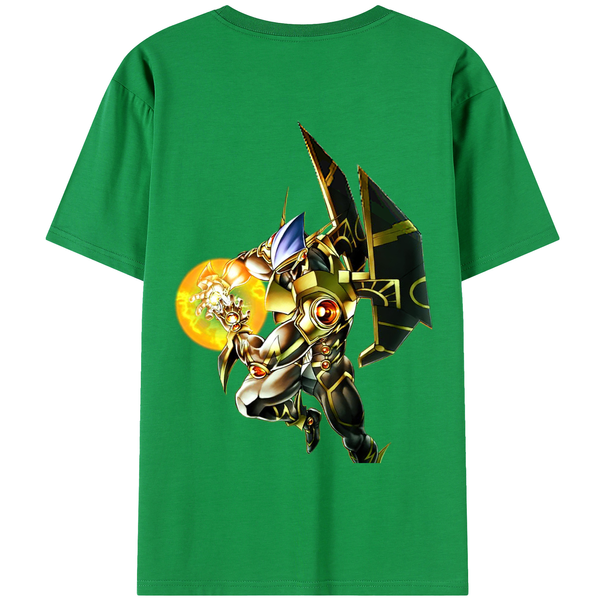 （画像用） 遊☆戯☆王 Yu-Gi-Oh! 綿100％ メンズ半袖Tシャツ（バックプリント） 通気性