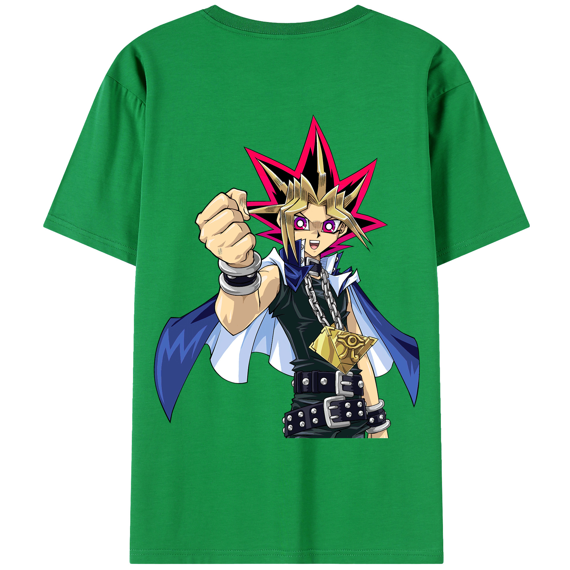 （画像用） 遊☆戯☆王 Yu-Gi-Oh! 綿100％ メンズ半袖Tシャツ（バックプリント） 通気性