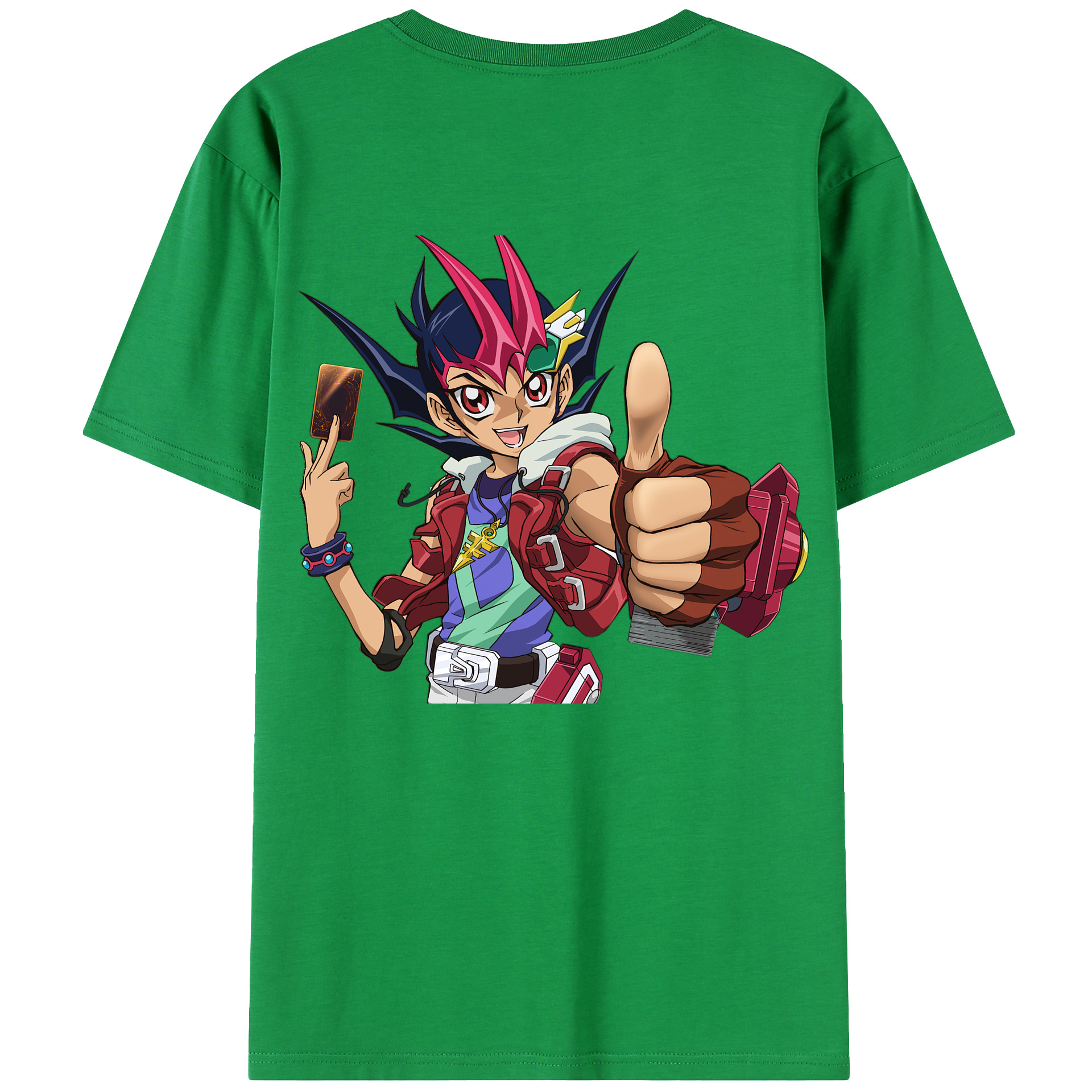 （画像用） 遊☆戯☆王 Yu-Gi-Oh! 綿100％ メンズ半袖Tシャツ（バックプリント） 通気性