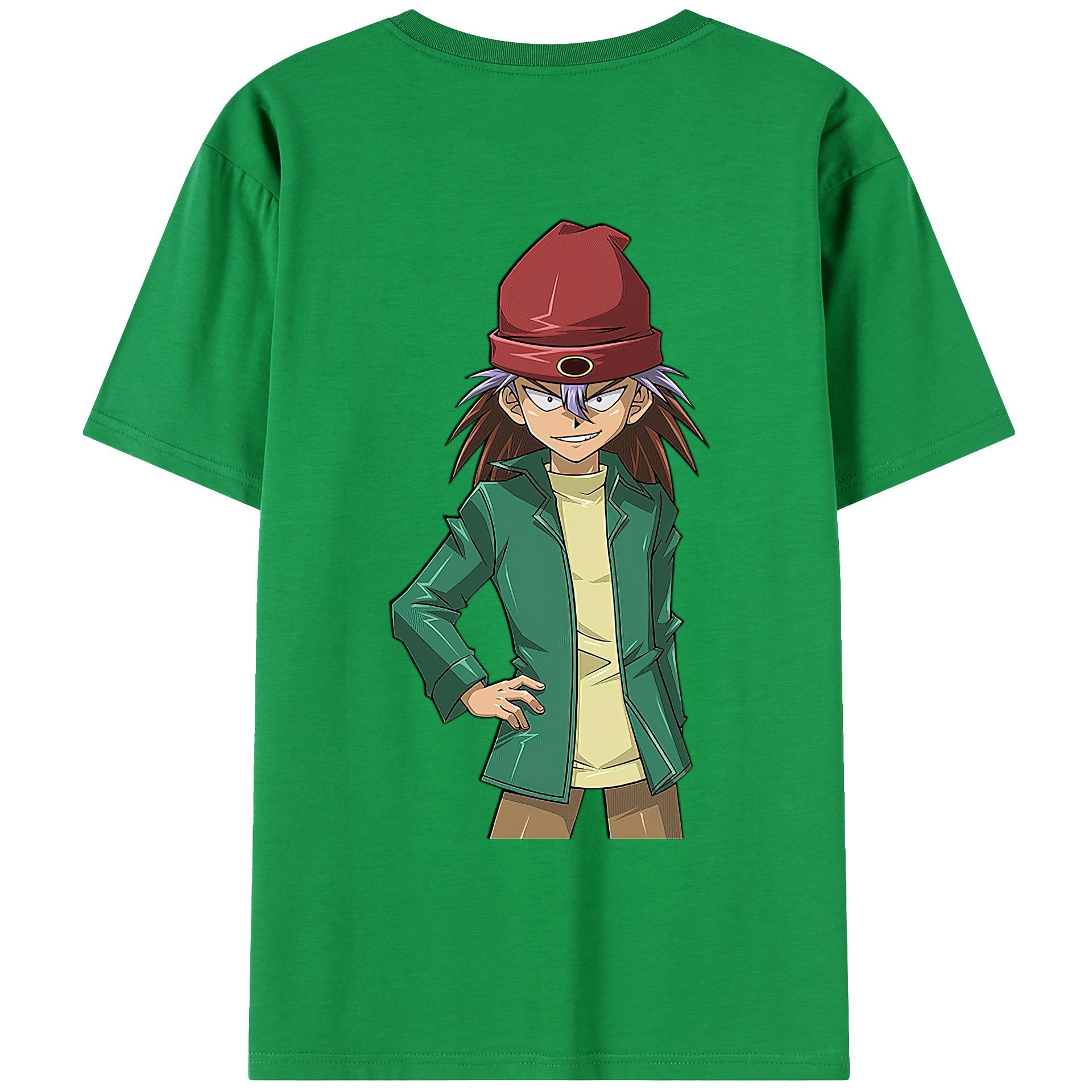 （画像用） 遊☆戯☆王 Yu-Gi-Oh! 綿100％ メンズ半袖Tシャツ（バックプリント） 通気性