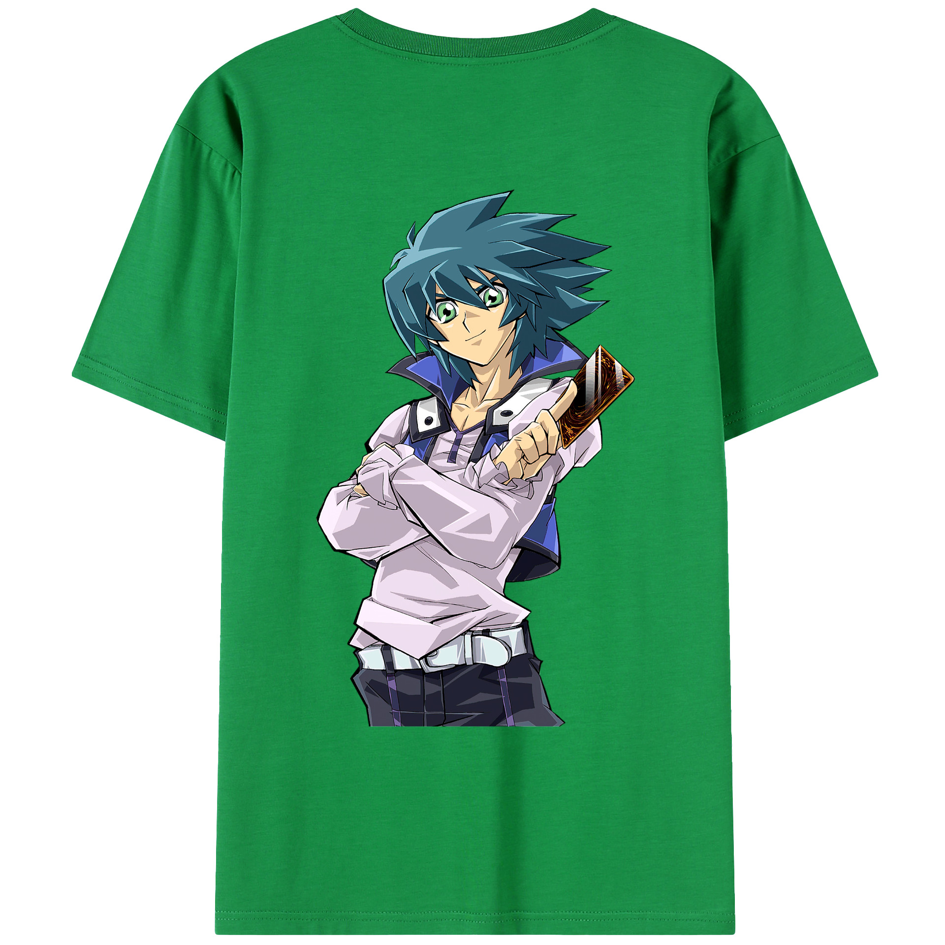 （画像用） 遊☆戯☆王 Yu-Gi-Oh! 綿100％ メンズ半袖Tシャツ（バックプリント） 通気性