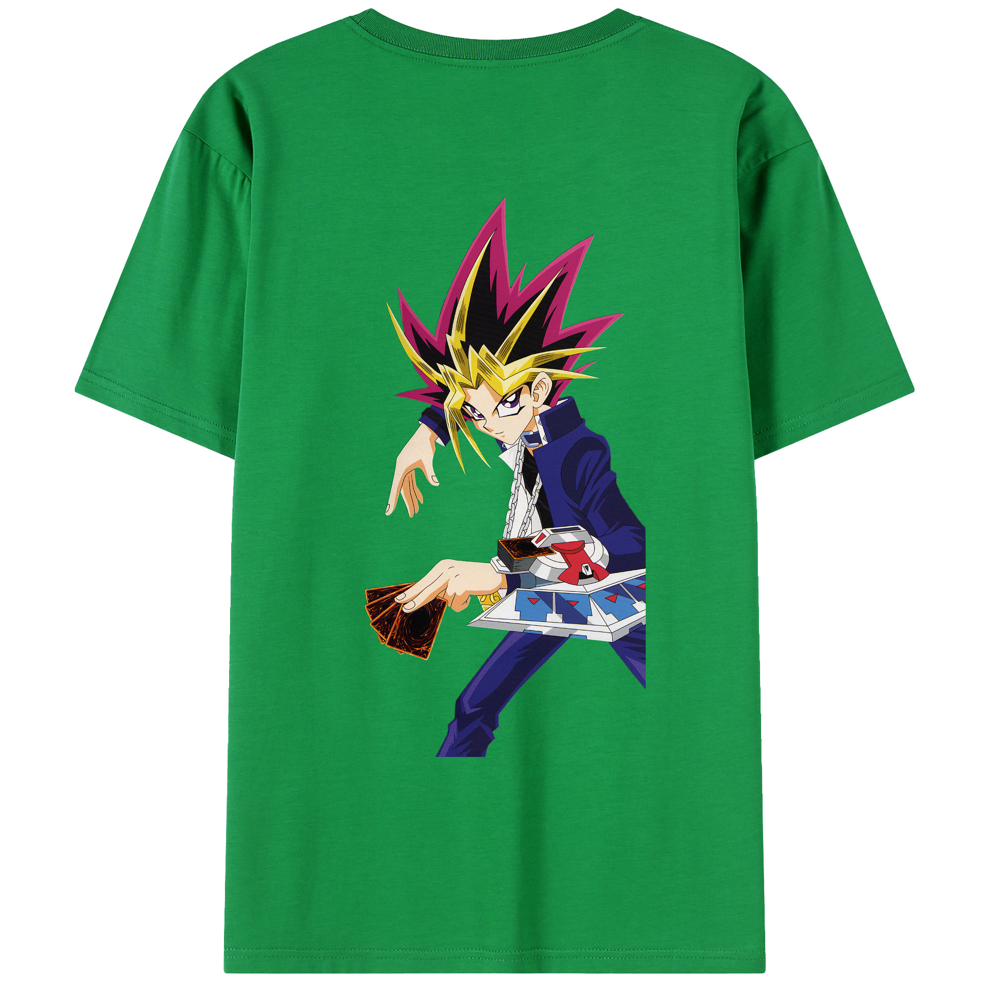 （画像用） 遊☆戯☆王 Yu-Gi-Oh! 綿100％ メンズ半袖Tシャツ（バックプリント） 通気性