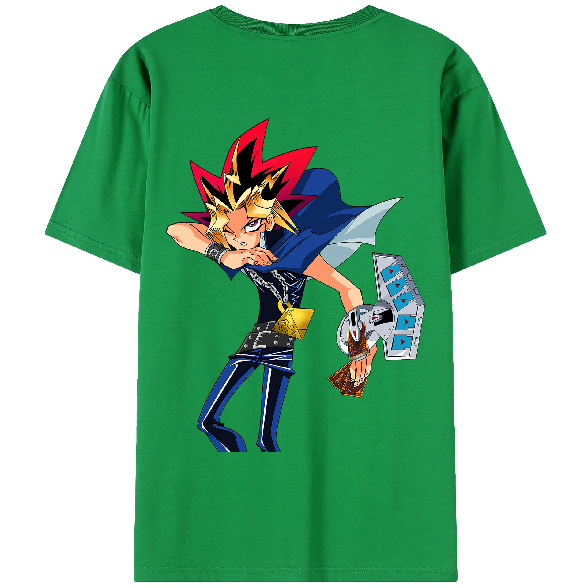 （画像用） 遊☆戯☆王 Yu-Gi-Oh! 綿100％ メンズ半袖Tシャツ（バックプリント） 通気性