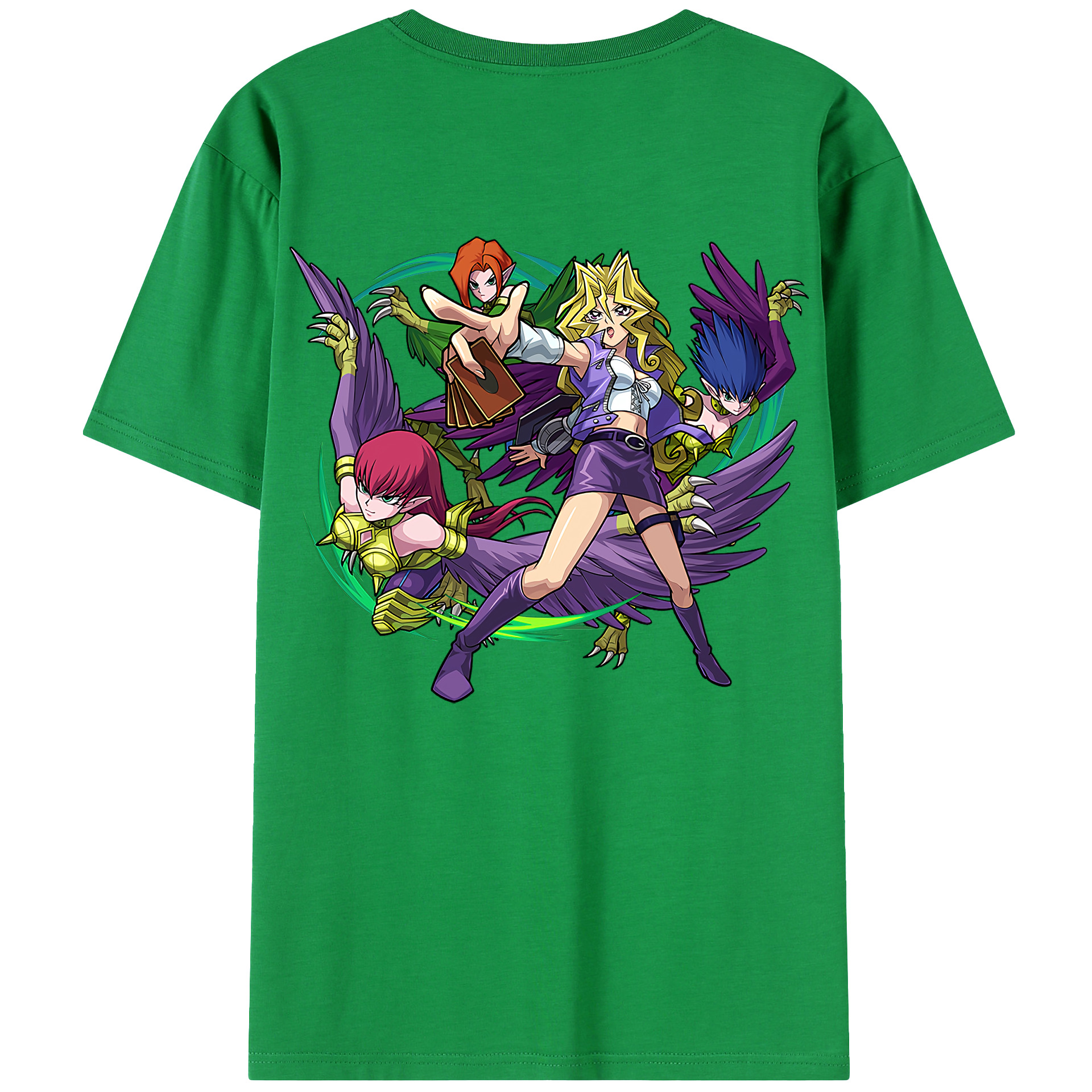 （画像用） 遊☆戯☆王 Yu-Gi-Oh! 綿100％ メンズ半袖Tシャツ（バックプリント） 通気性