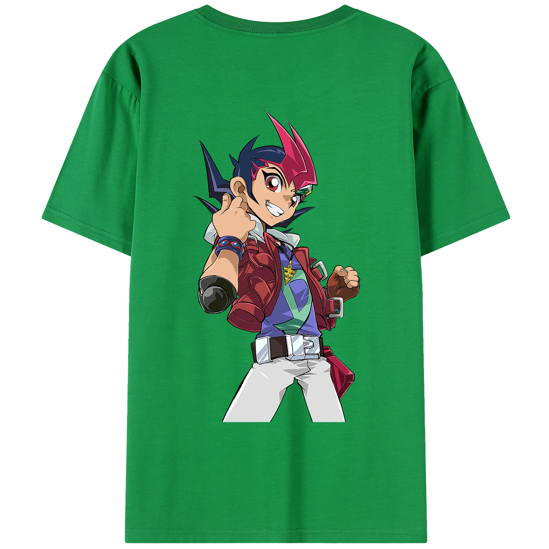 （画像用） 遊☆戯☆王 Yu-Gi-Oh! 綿100％ メンズ半袖Tシャツ（バックプリント） 通気性