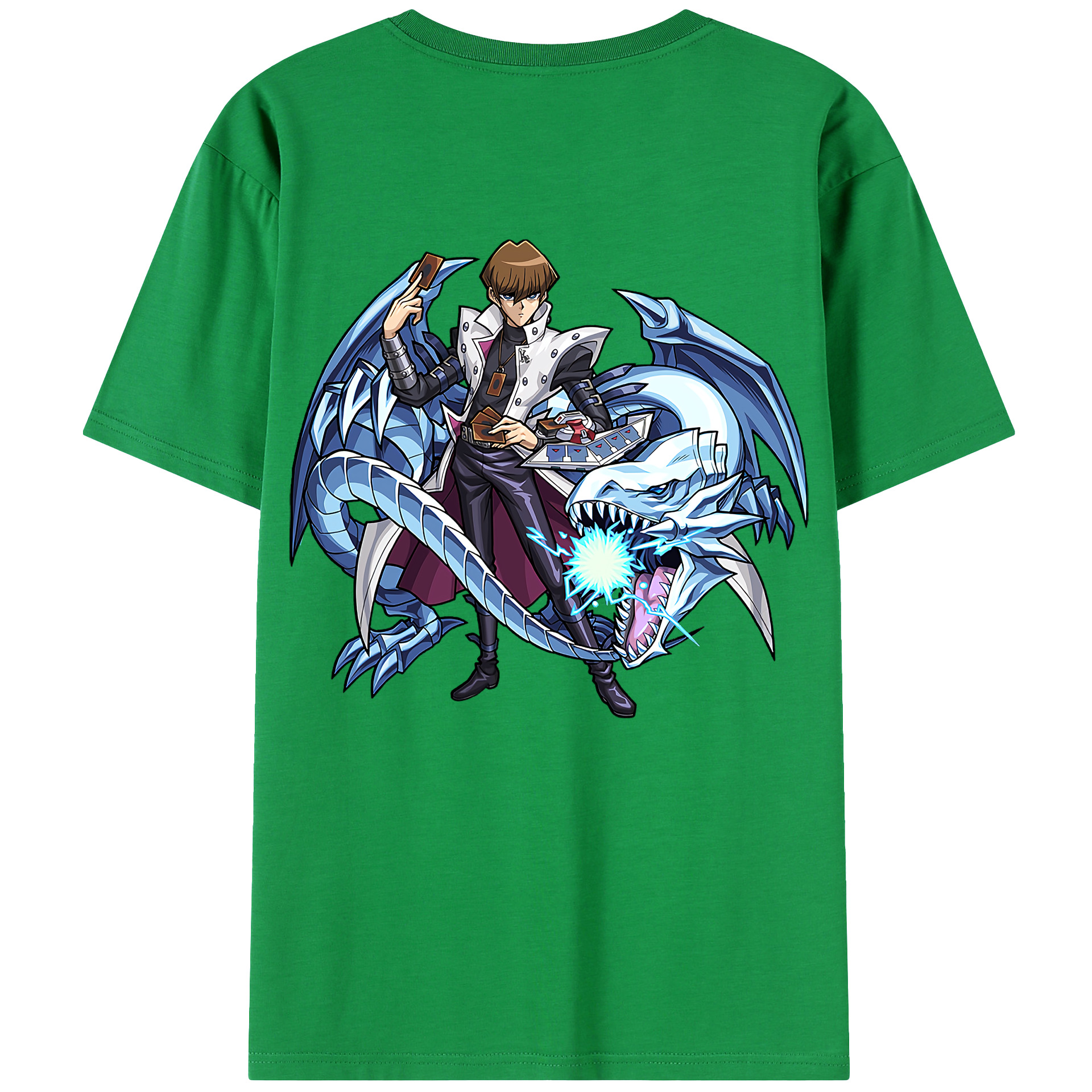 （画像用） 遊☆戯☆王 Yu-Gi-Oh! 綿100％ メンズ半袖Tシャツ（バックプリント） 通気性