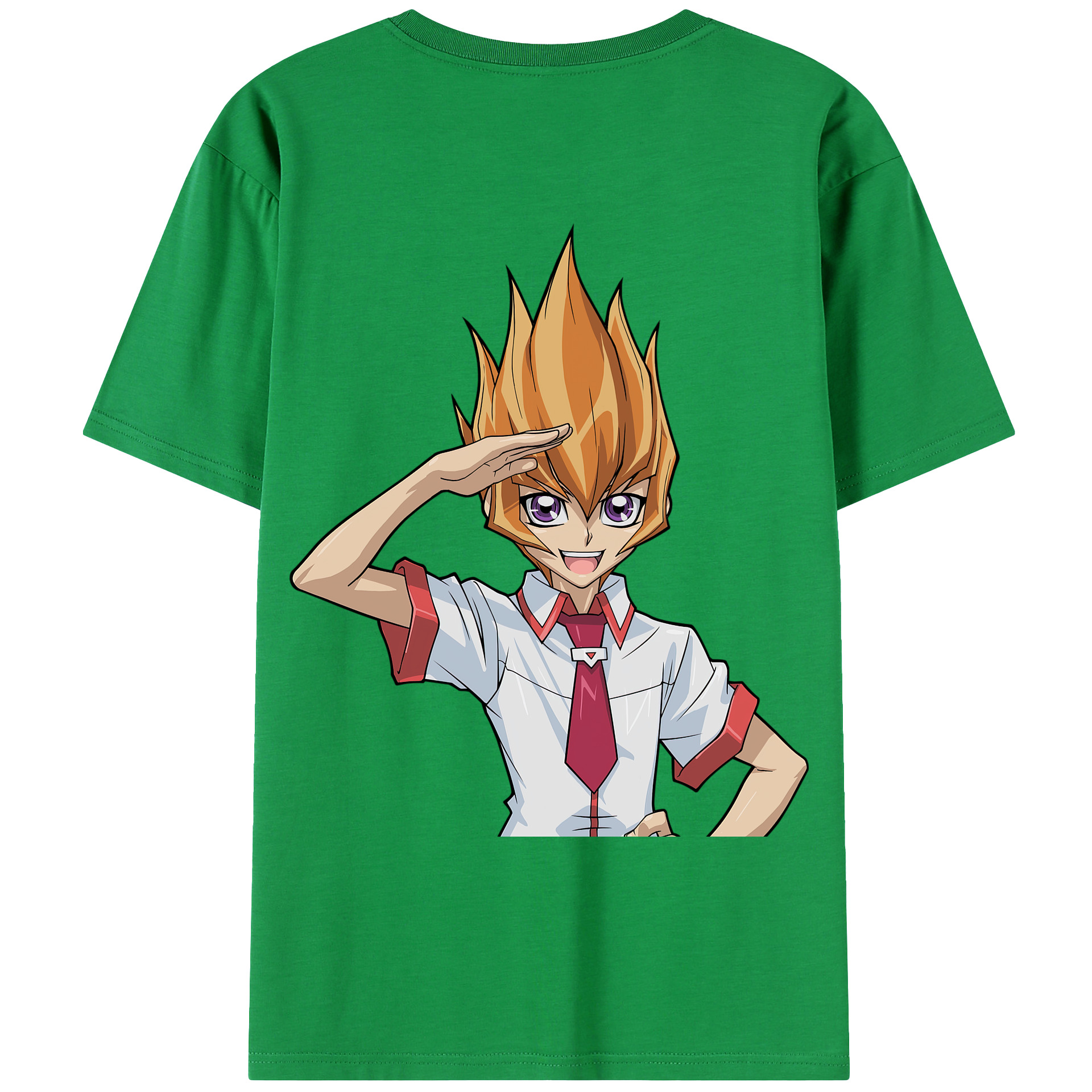 （画像用） 遊☆戯☆王 Yu-Gi-Oh! 綿100％ メンズ半袖Tシャツ（バックプリント） 通気性