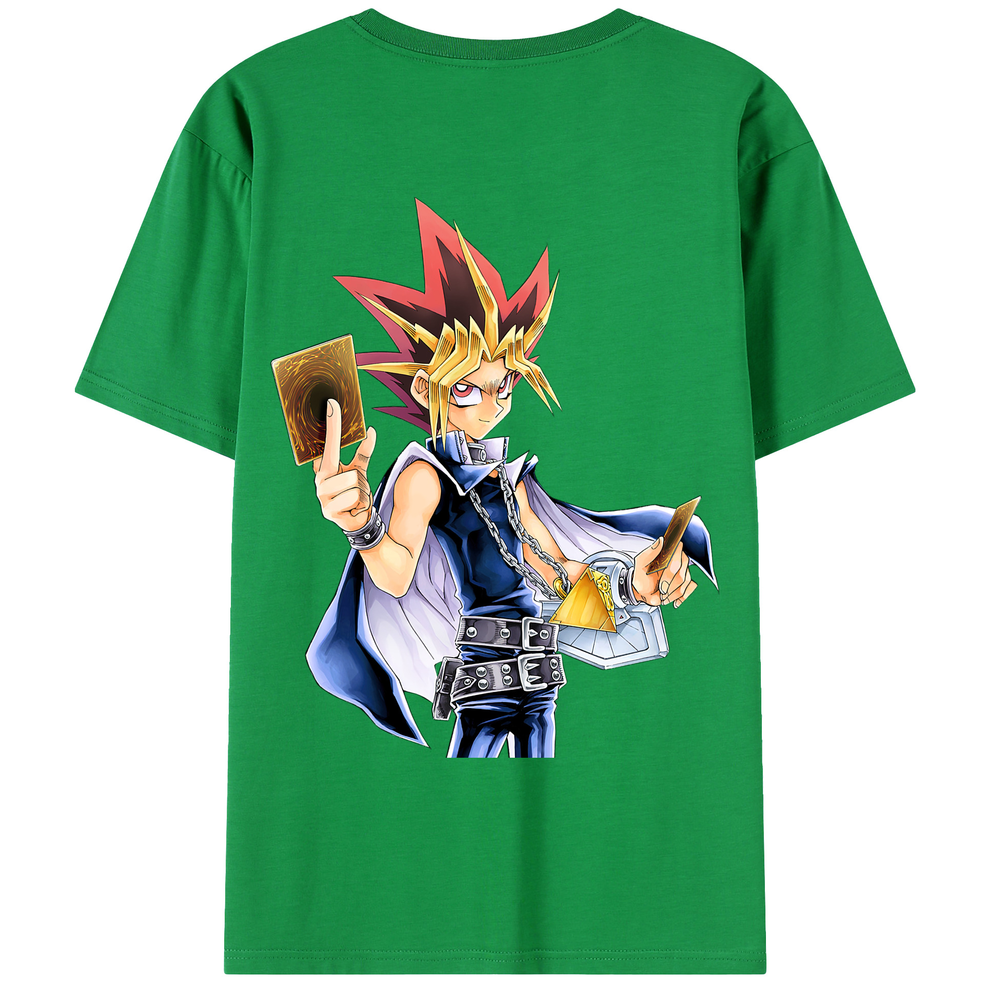 （画像用） 遊☆戯☆王 Yu-Gi-Oh! 綿100％ メンズ半袖Tシャツ（バックプリント） 通気性