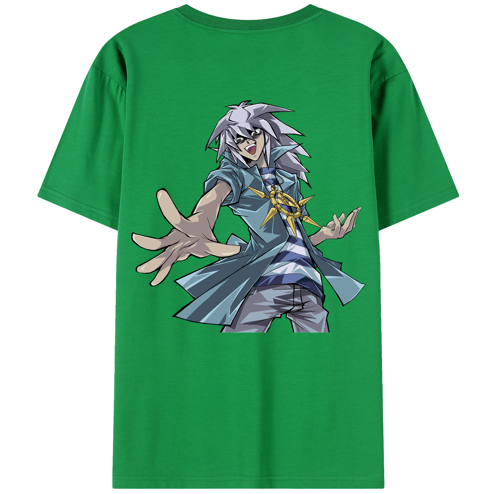 （画像用） 遊☆戯☆王 Yu-Gi-Oh! 綿100％ メンズ半袖Tシャツ（バックプリント） 通気性