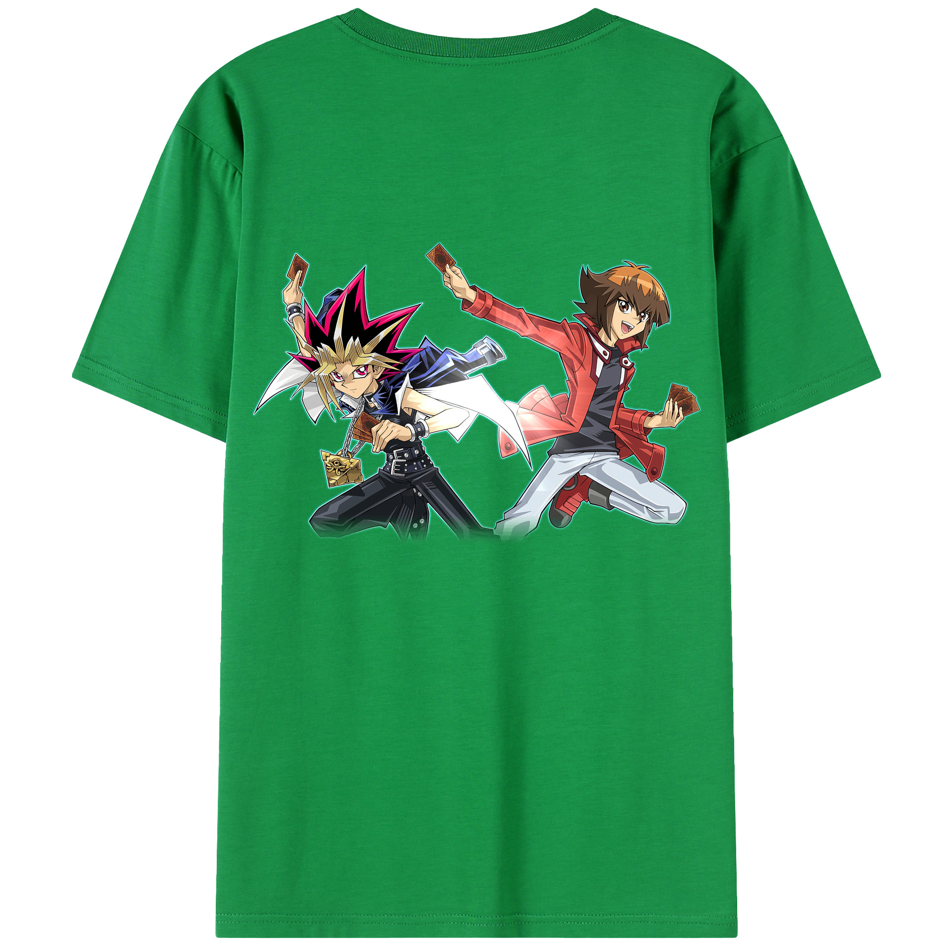 （画像用） 遊☆戯☆王 Yu-Gi-Oh! 綿100％ メンズ半袖Tシャツ（バックプリント） 通気性