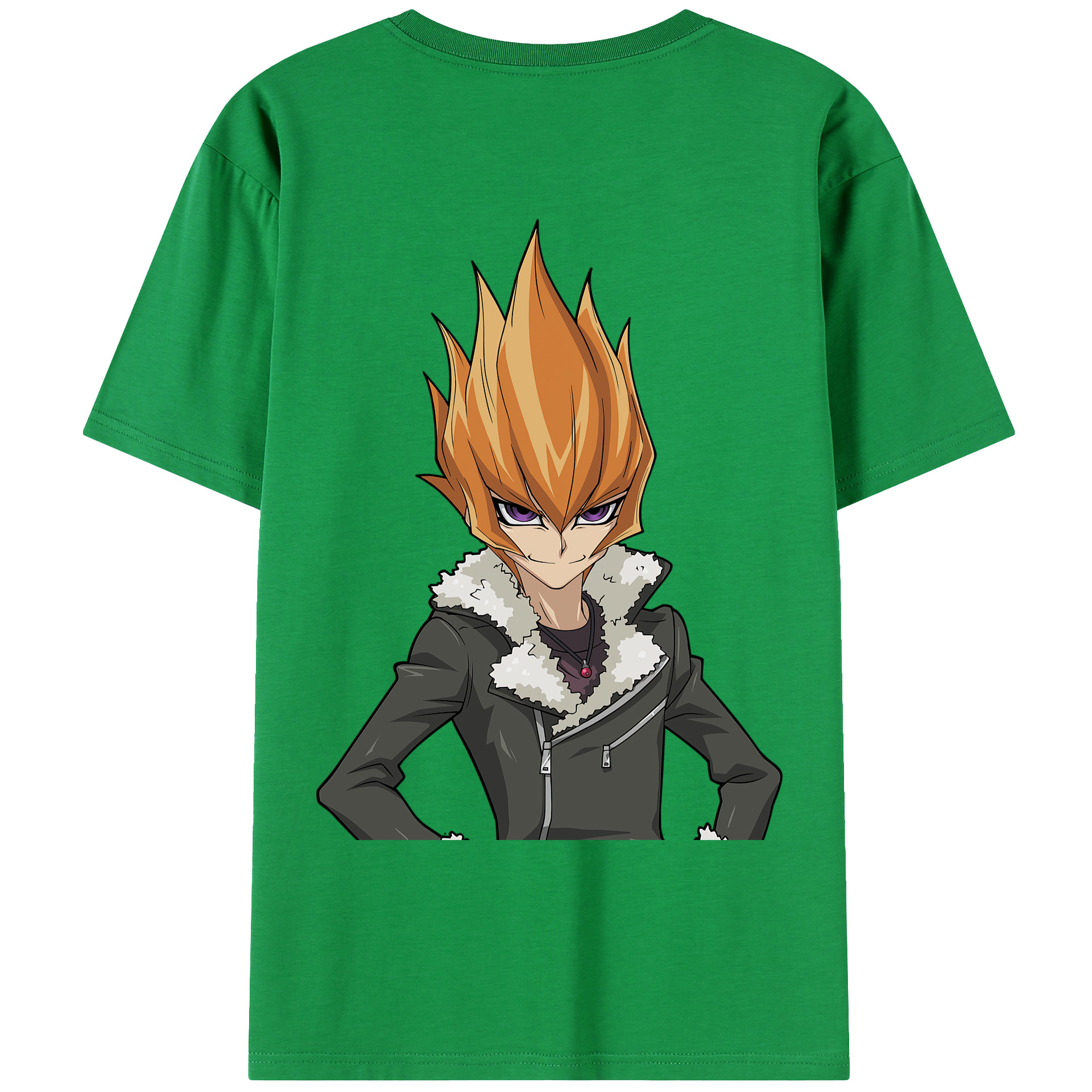 （画像用） 遊☆戯☆王 Yu-Gi-Oh! 綿100％ メンズ半袖Tシャツ（バックプリント） 通気性