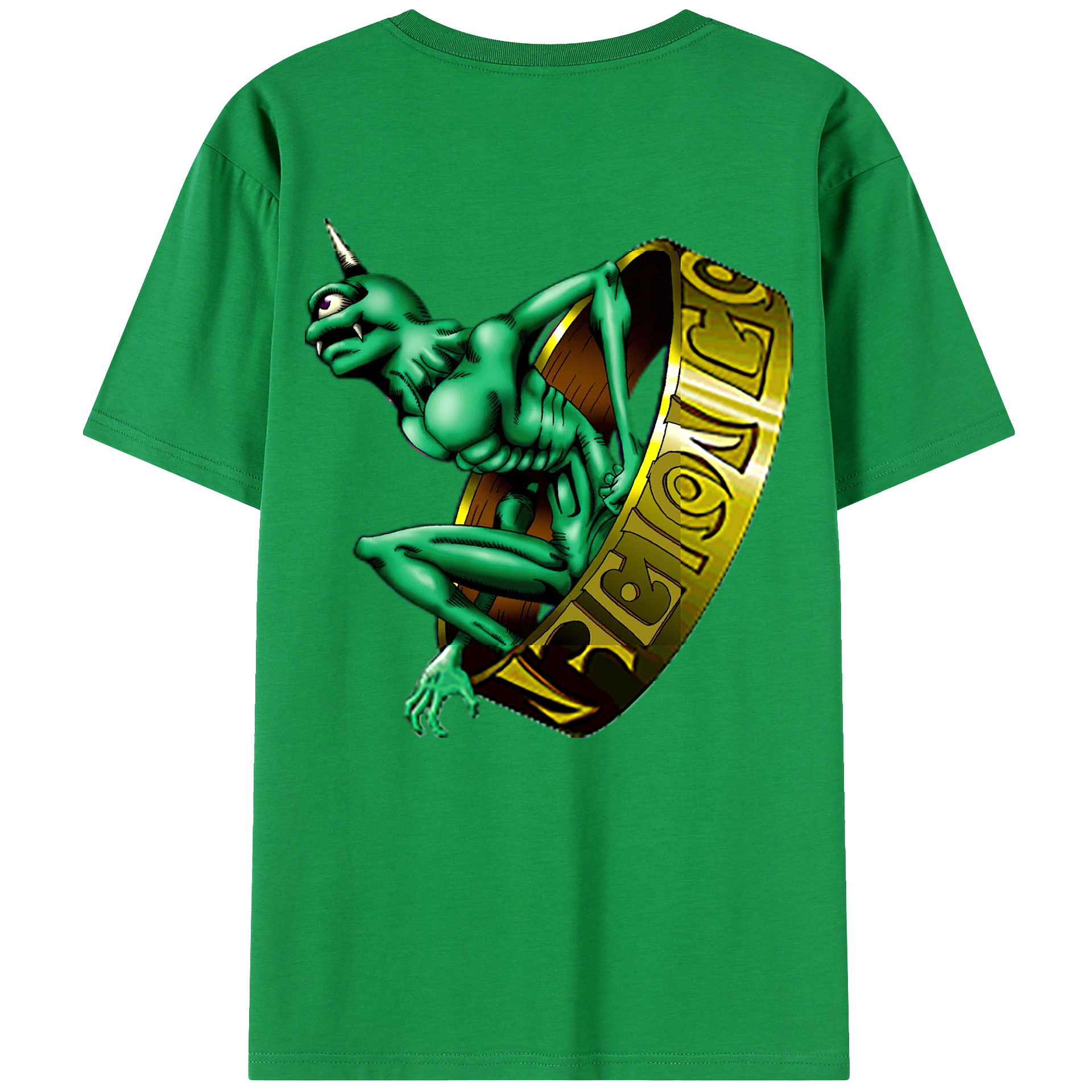 （画像用） 遊☆戯☆王 Yu-Gi-Oh! 綿100％ メンズ半袖Tシャツ（バックプリント） 通気性