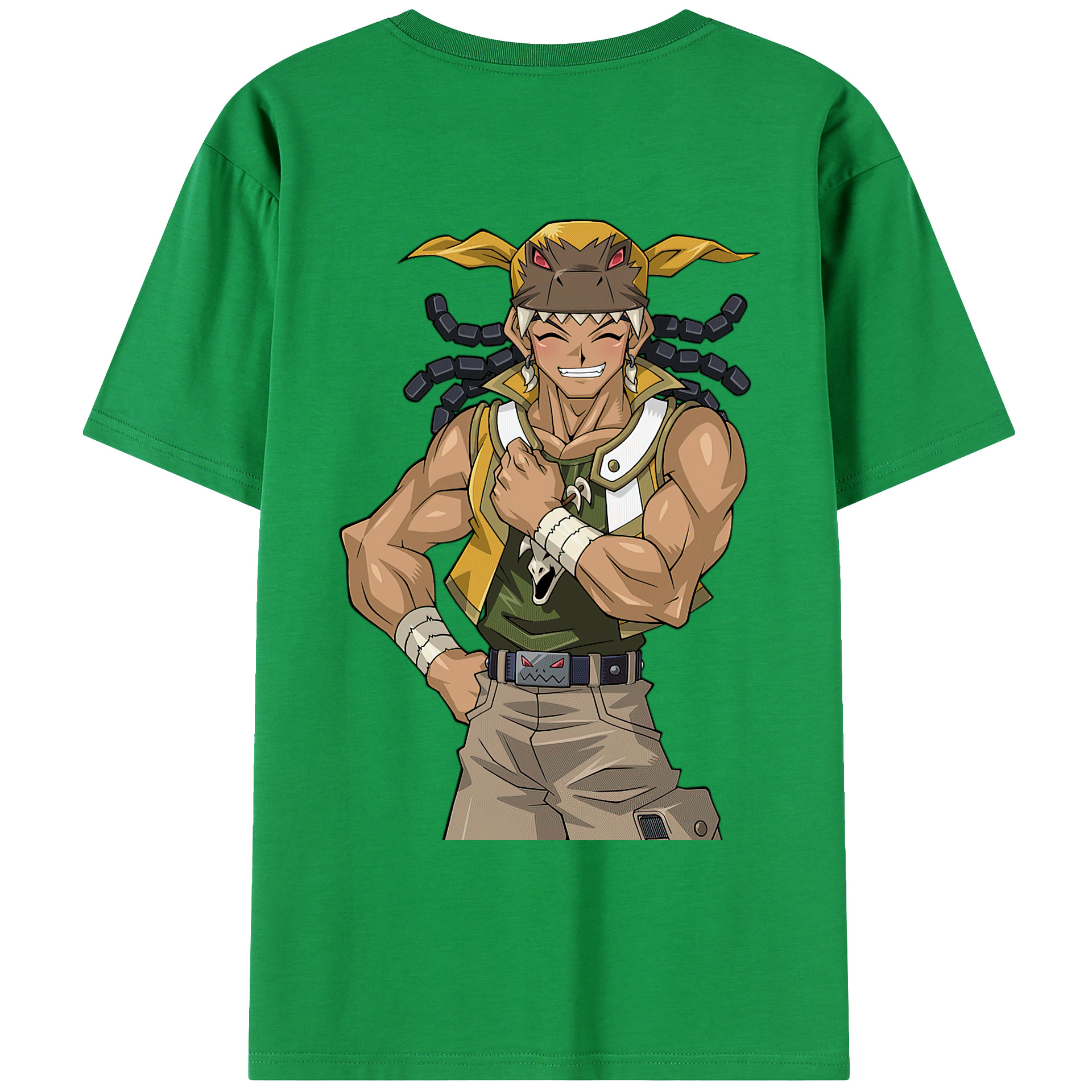 （画像用） 遊☆戯☆王 Yu-Gi-Oh! 綿100％ メンズ半袖Tシャツ（バックプリント） 通気性