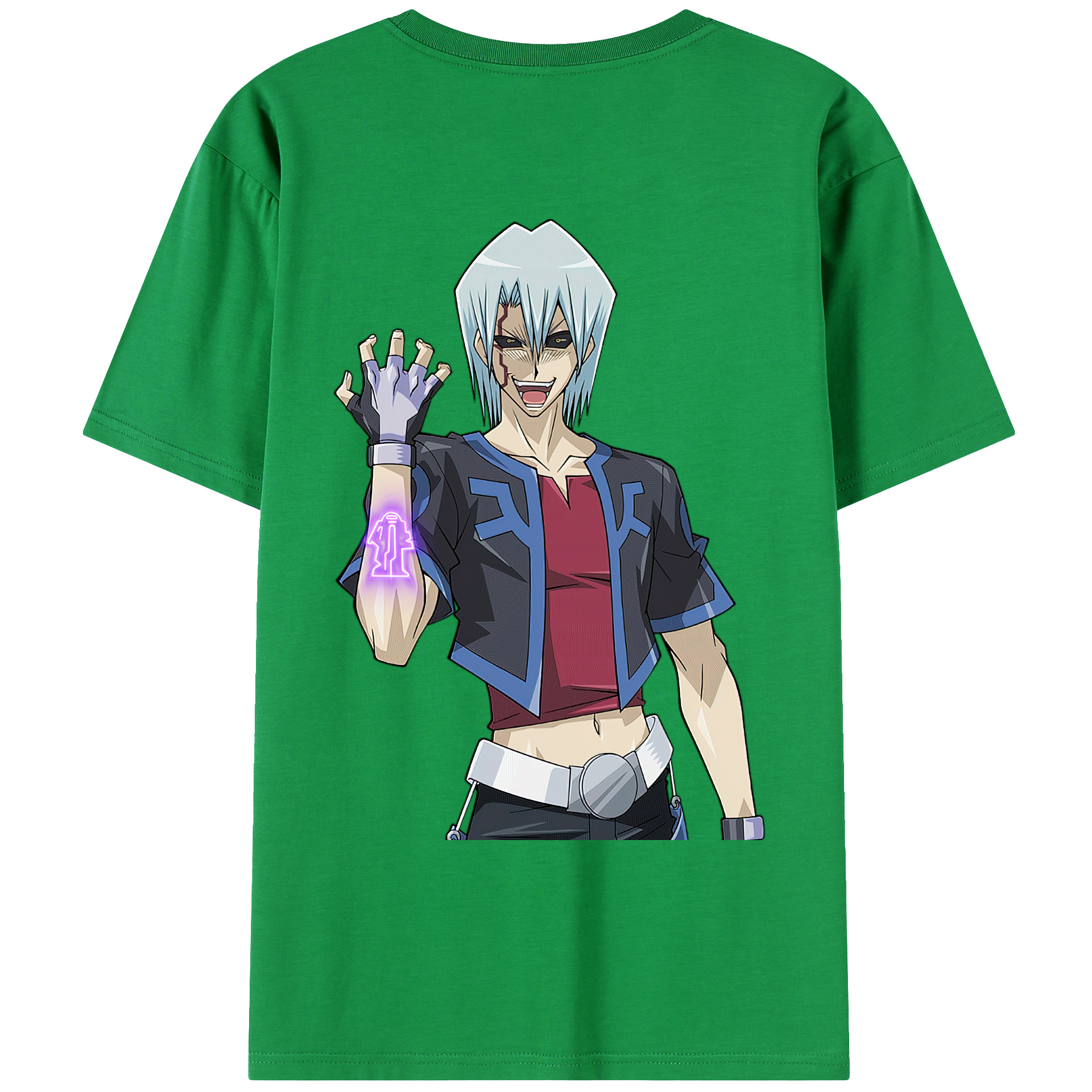 （画像用） 遊☆戯☆王 Yu-Gi-Oh! 綿100％ メンズ半袖Tシャツ（バックプリント） 通気性
