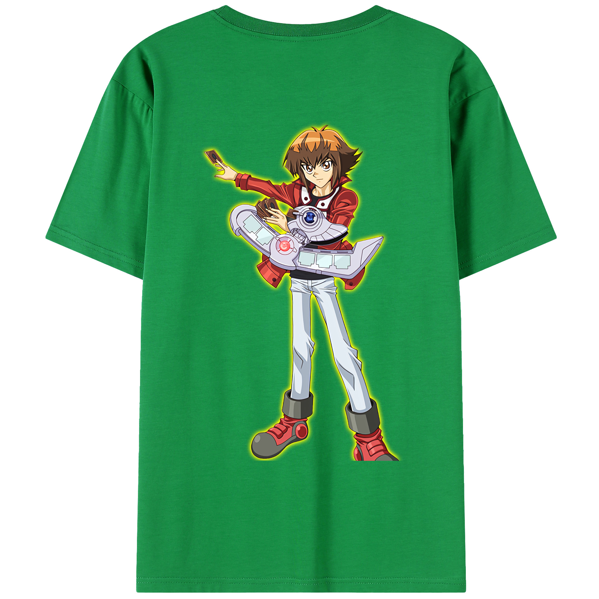（画像用） 遊☆戯☆王 Yu-Gi-Oh! 綿100％ メンズ半袖Tシャツ（バックプリント） 通気性