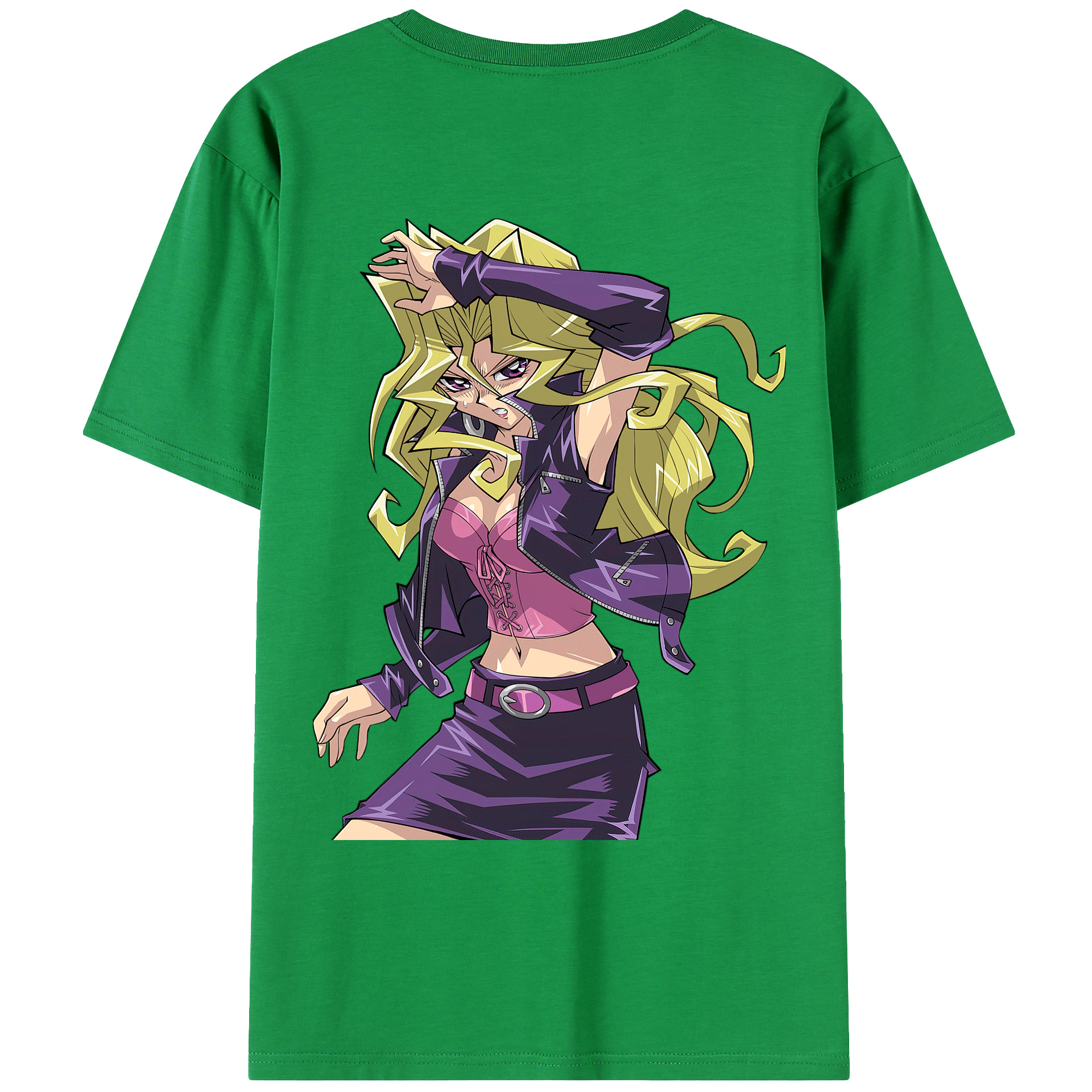 （画像用） 遊☆戯☆王 Yu-Gi-Oh! 綿100％ メンズ半袖Tシャツ（バックプリント） 通気性