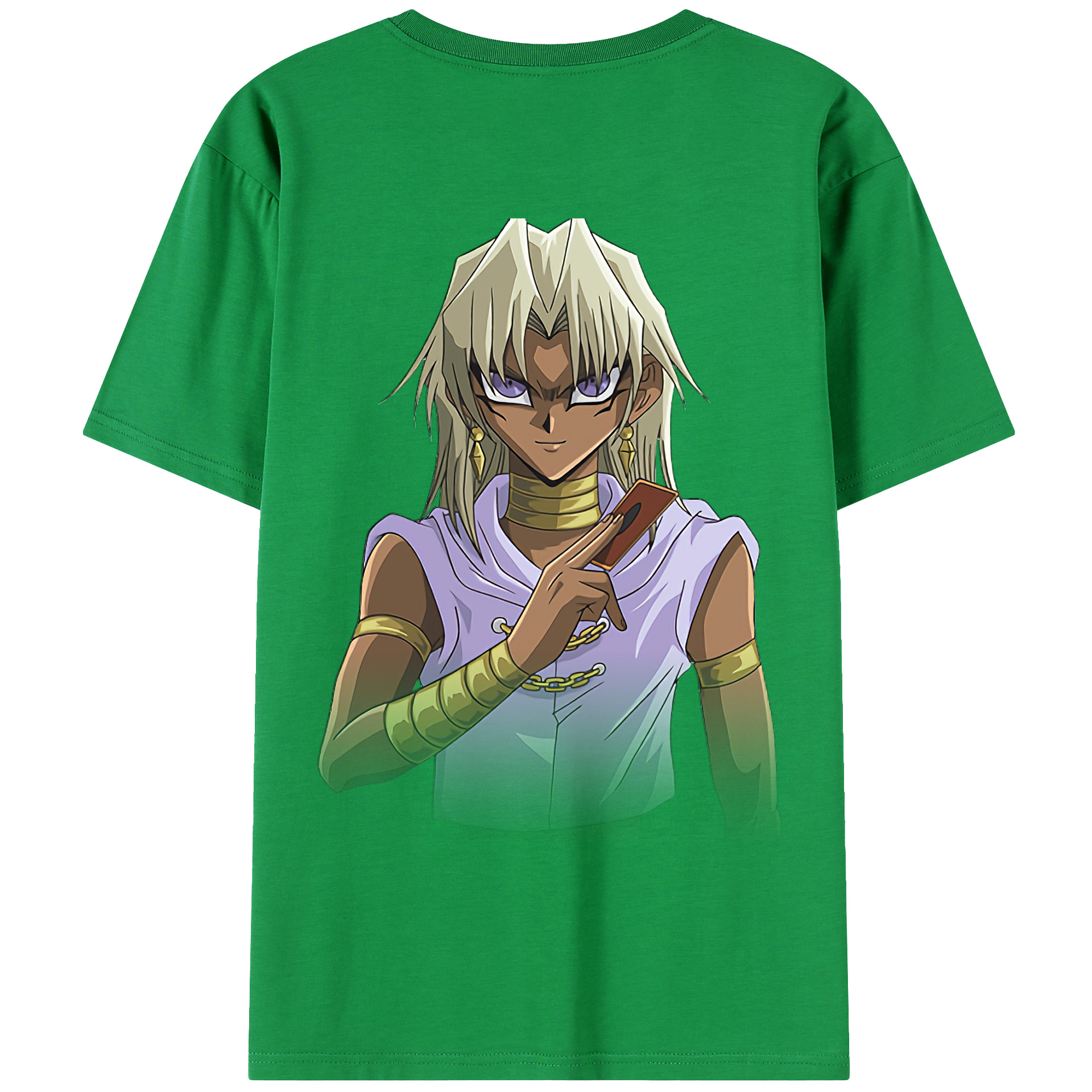 （画像用） 遊☆戯☆王 Yu-Gi-Oh! 綿100％ メンズ半袖Tシャツ（バックプリント） 通気性
