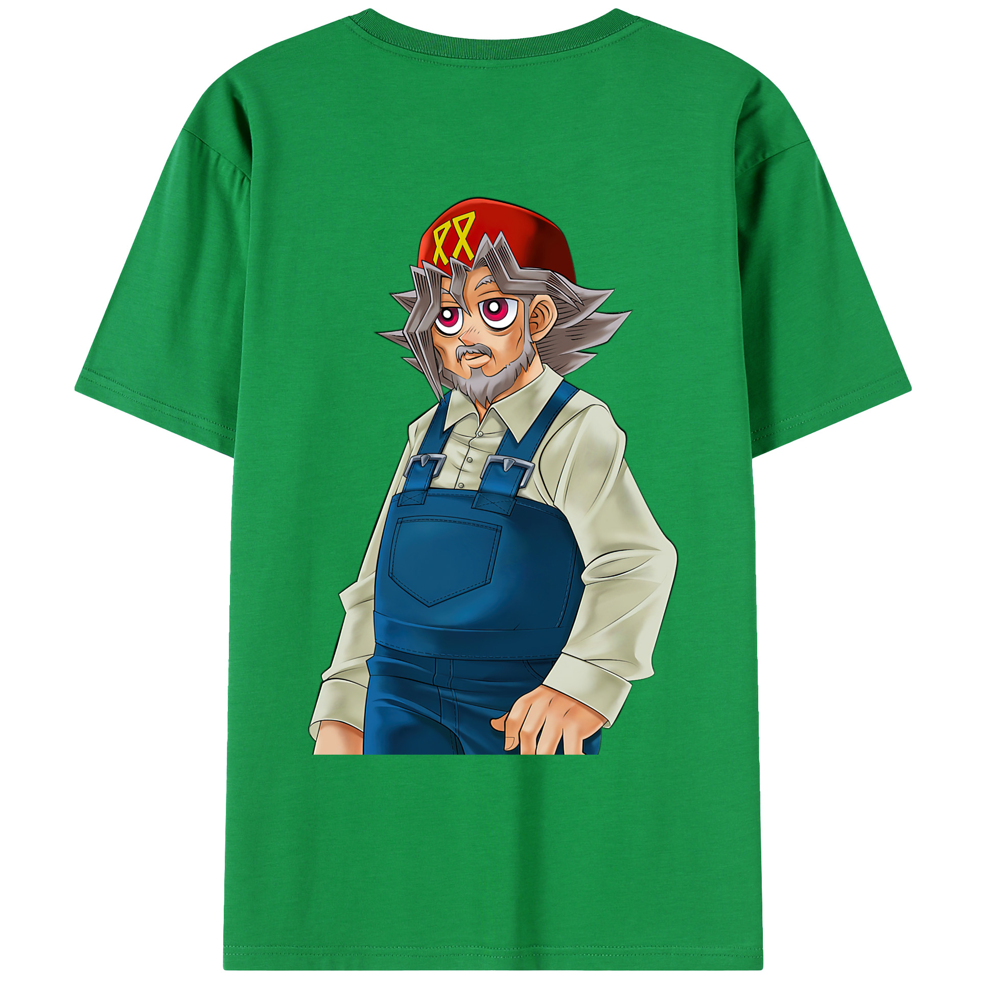 （画像用） 遊☆戯☆王 Yu-Gi-Oh! 綿100％ メンズ半袖Tシャツ（バックプリント） 通気性