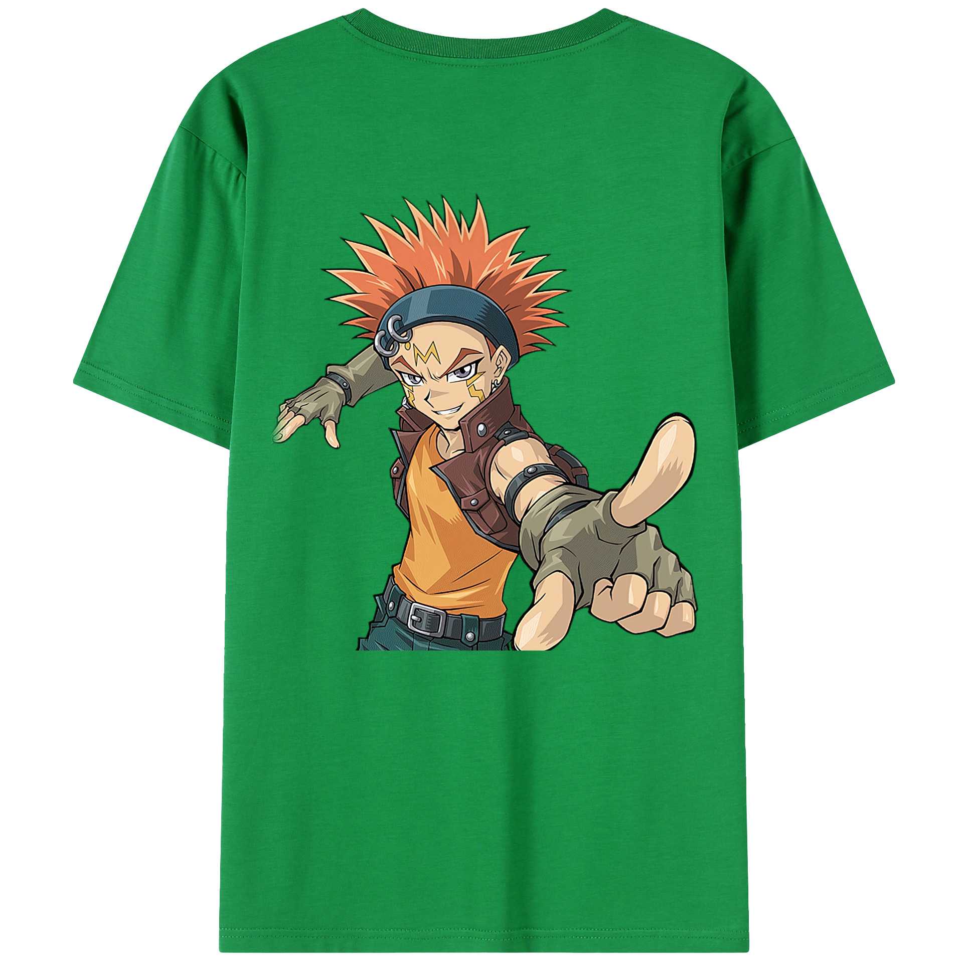 （画像用） 遊☆戯☆王 Yu-Gi-Oh! 綿100％ メンズ半袖Tシャツ（バックプリント） 通気性