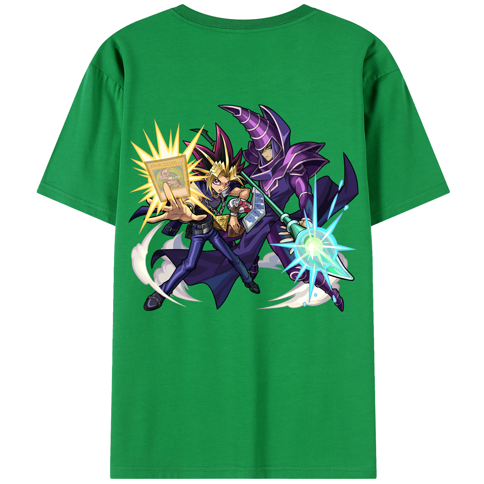 （画像用） 遊☆戯☆王 Yu-Gi-Oh! 綿100％ メンズ半袖Tシャツ（バックプリント） 通気性