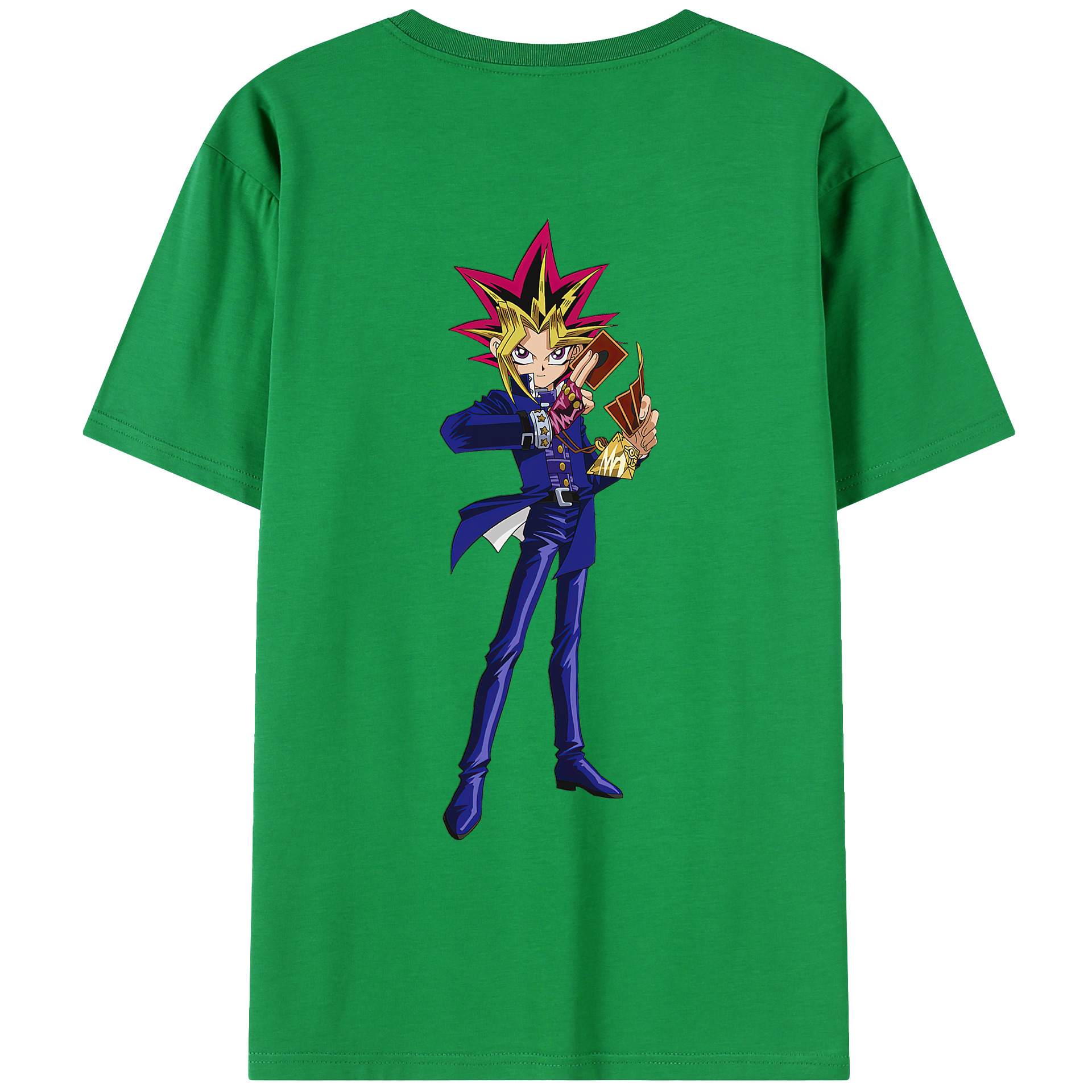 （画像用） 遊☆戯☆王 Yu-Gi-Oh! 綿100％ メンズ半袖Tシャツ（バックプリント） 通気性